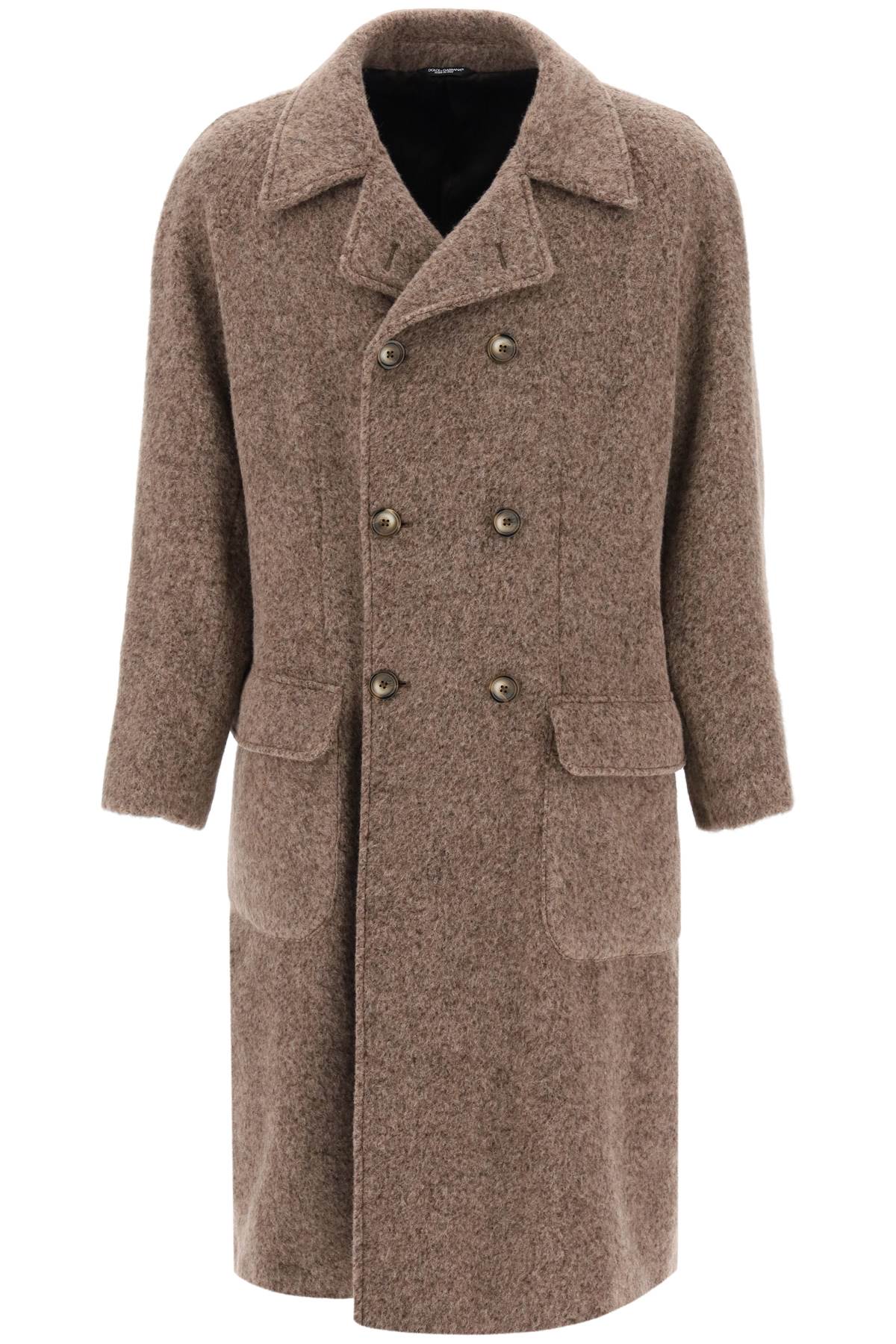 Dolce & Gabbana DOLCE & GABBANA melange alpaca double-breasted coat