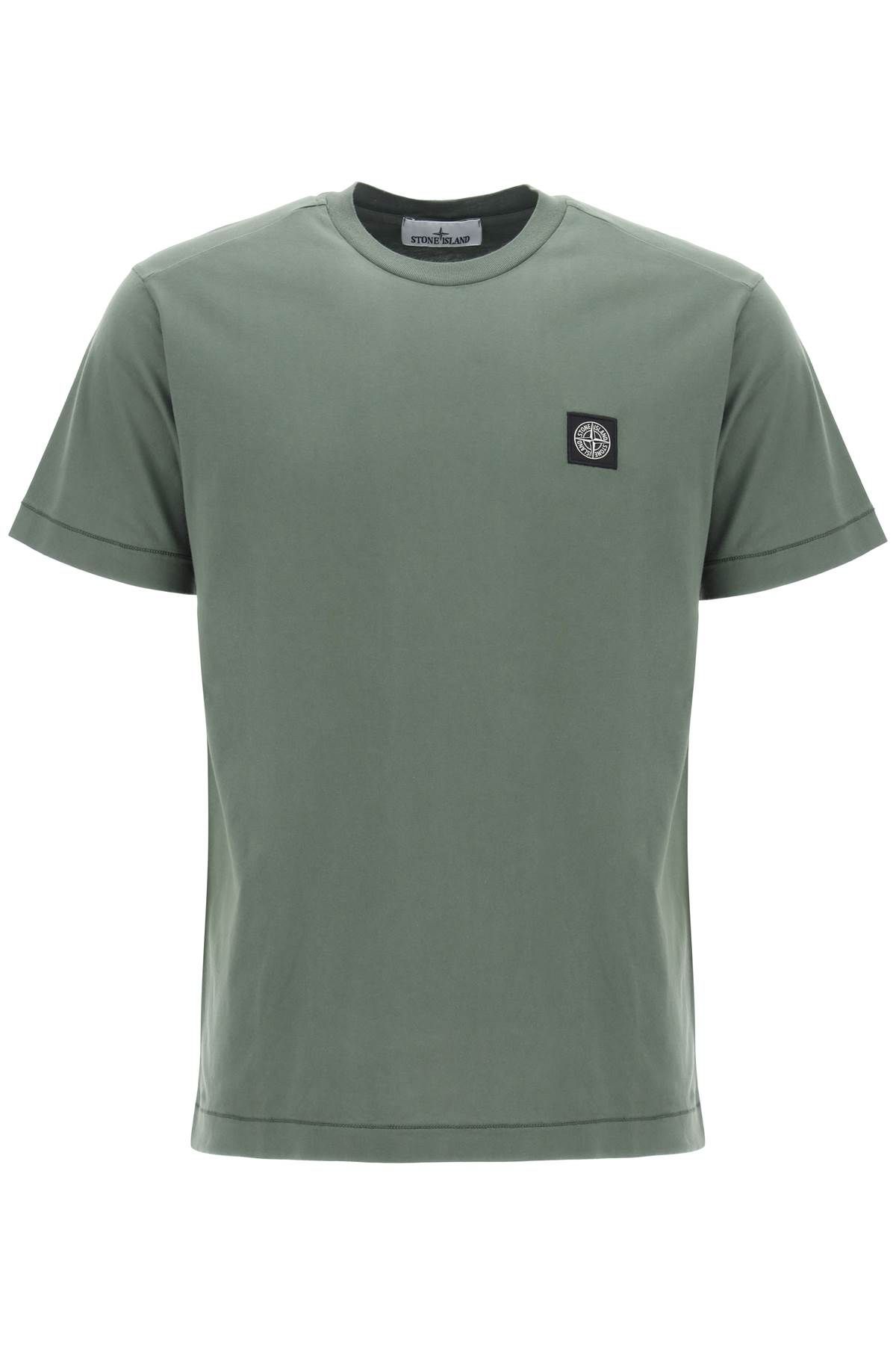 Stone Island STONE ISLAND logo patch t-shirt