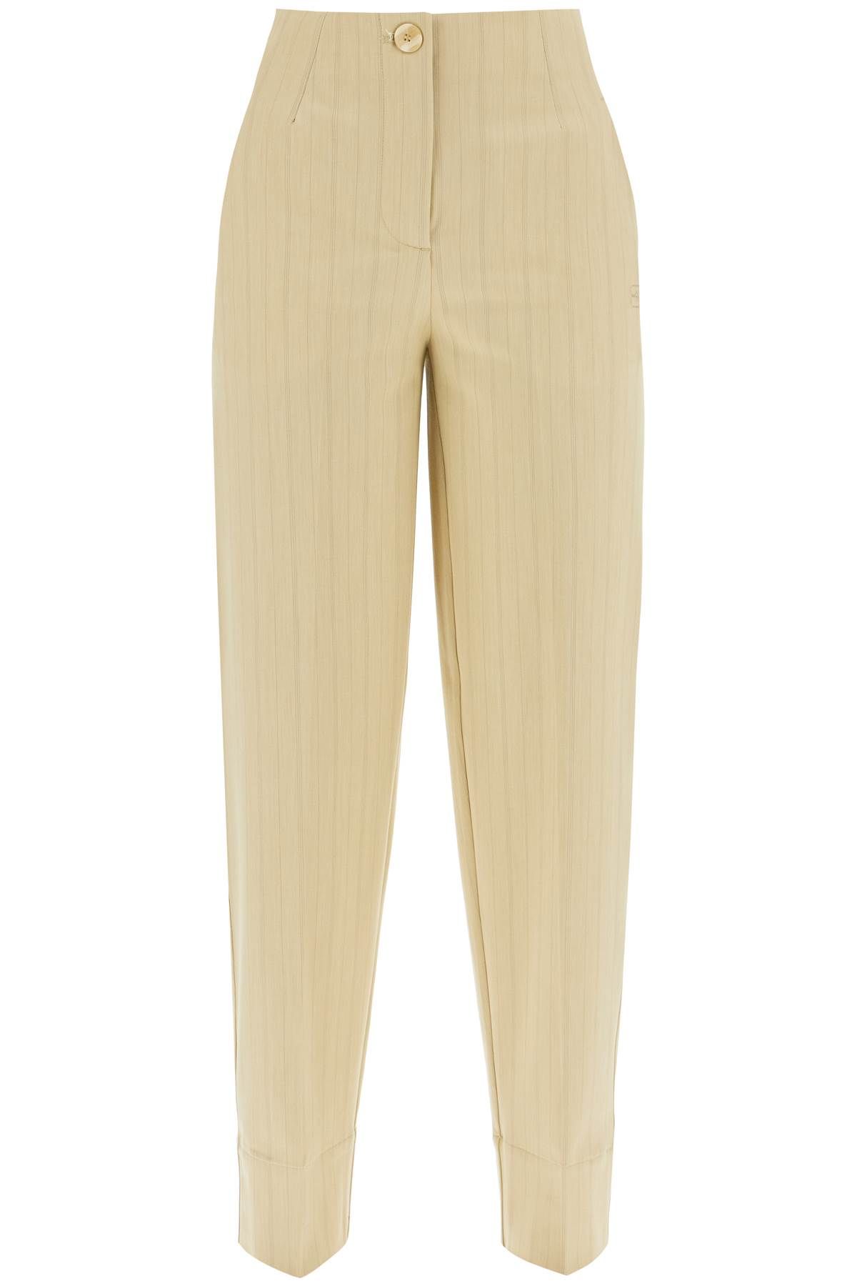 Ganni GANNI striped tapered trousers