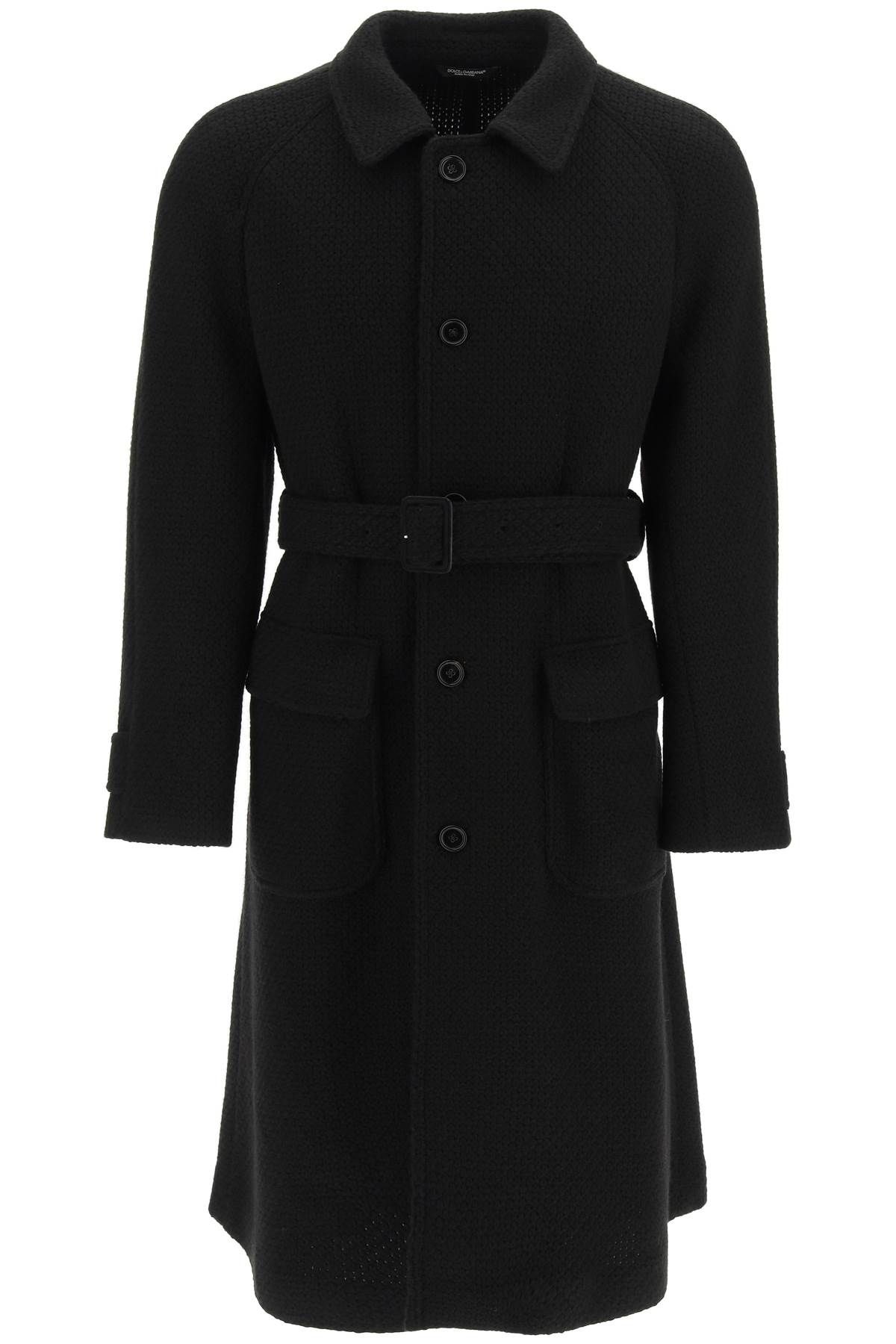 Dolce & Gabbana DOLCE & GABBANA tailored wool blend knit coat