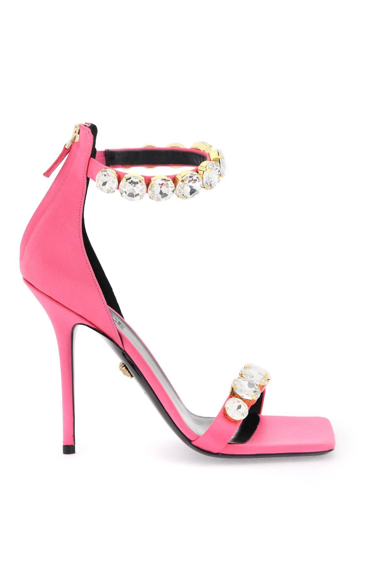 Versace VERSACE satin sandals with crystals