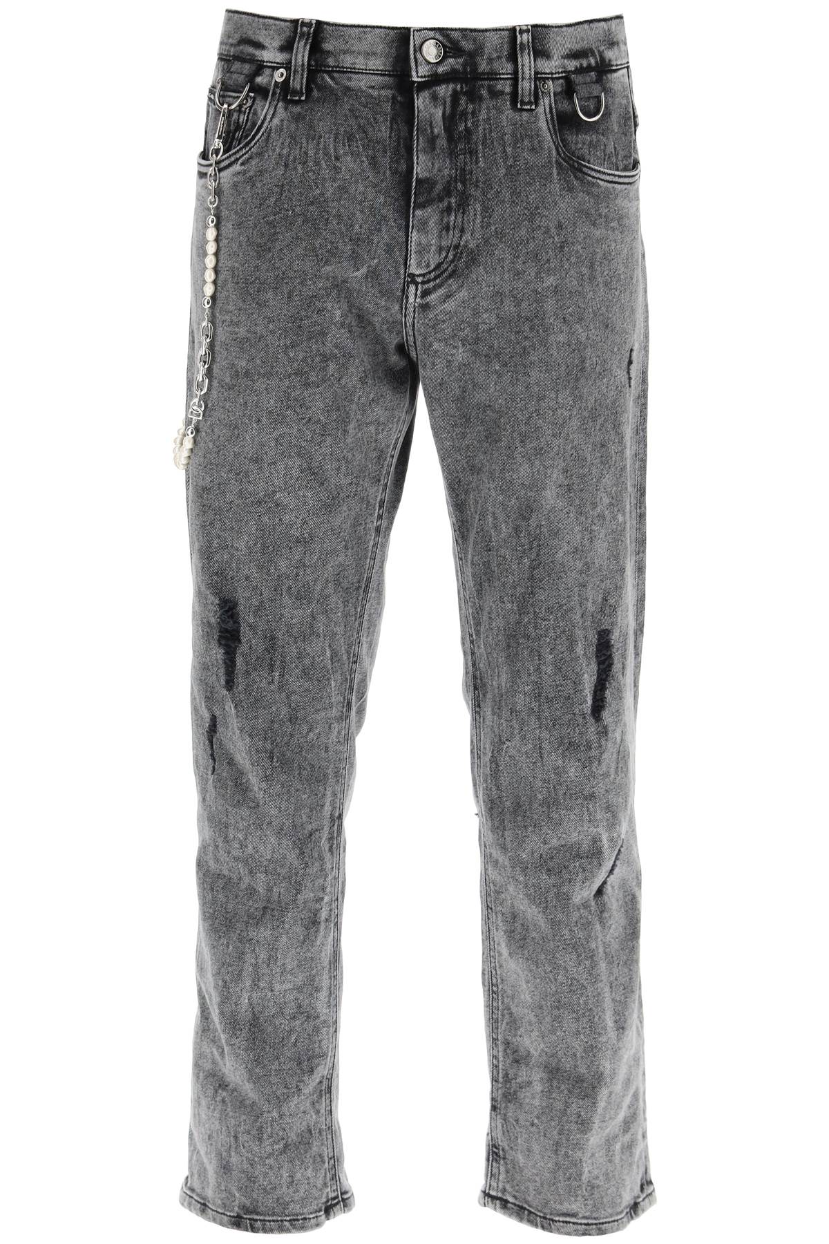 Dolce & Gabbana DOLCE & GABBANA loose jeans with keychain