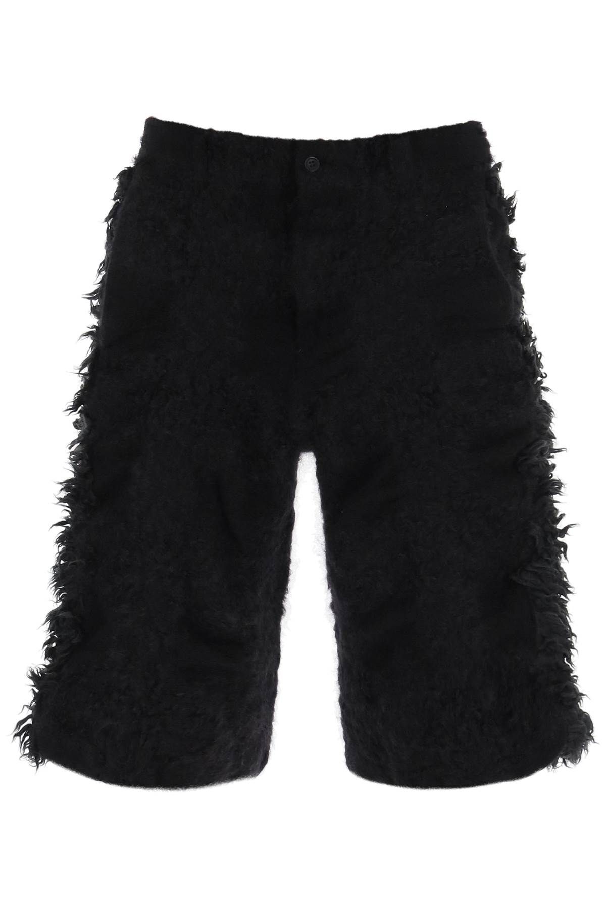 Comme Des Garçons Homme Plus COMME DES GARCONS HOMME PLUS fur-effect knitted shorts