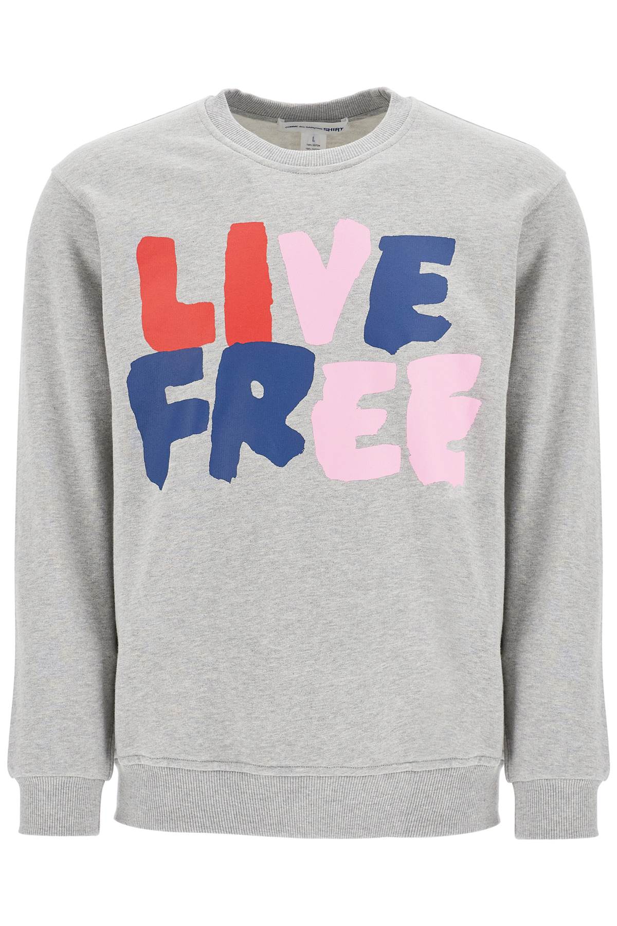 Comme Des Garçons Shirt COMME DES GARCONS SHIRT live free hooded sweat