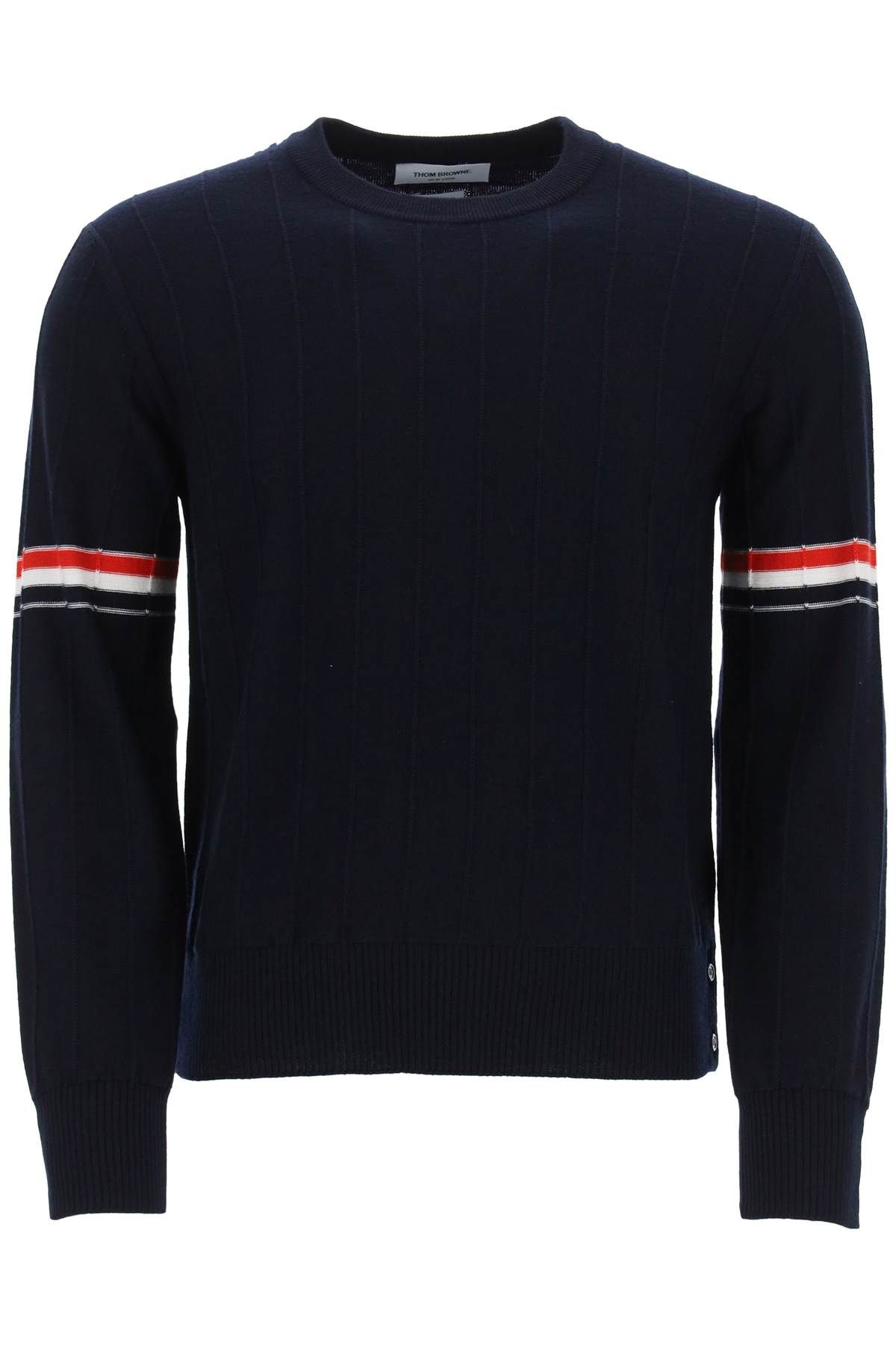 Thom Browne THOM BROWNE crew-neck sweater with tricolor intarsia