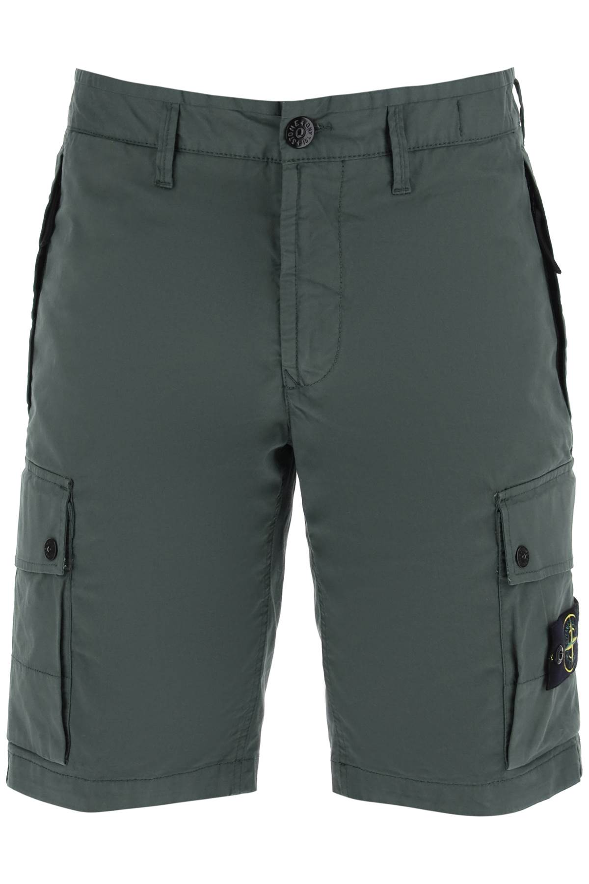 Stone Island STONE ISLAND stretch twill cargo bermuda shorts with