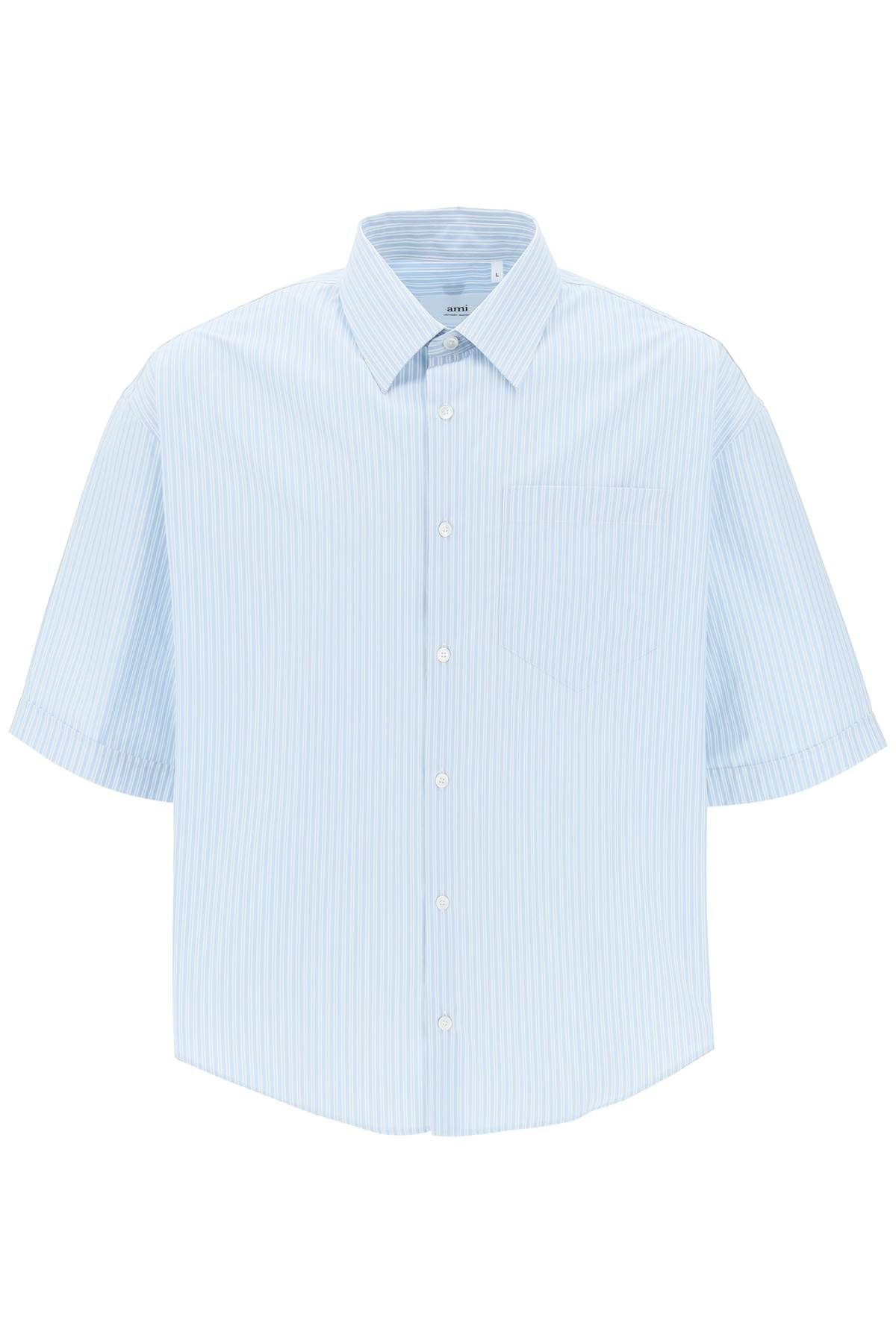  AMI ALEXANDRE MATIUSSI short-sleeved striped shirt