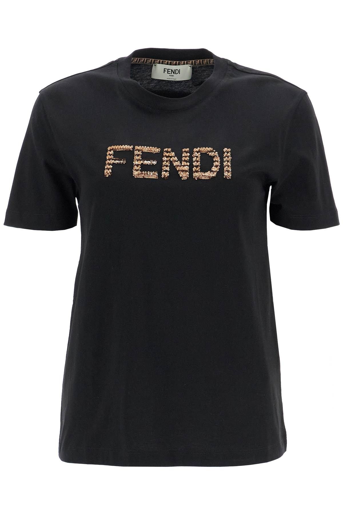 FENDI FENDI sequin t-shirt with