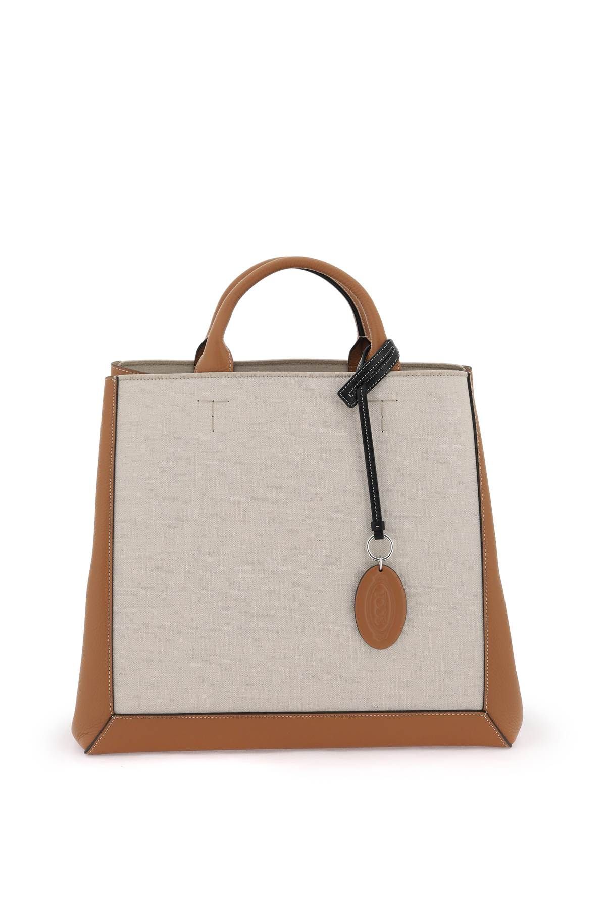 Tod's TOD'S canvas & leather tote bag