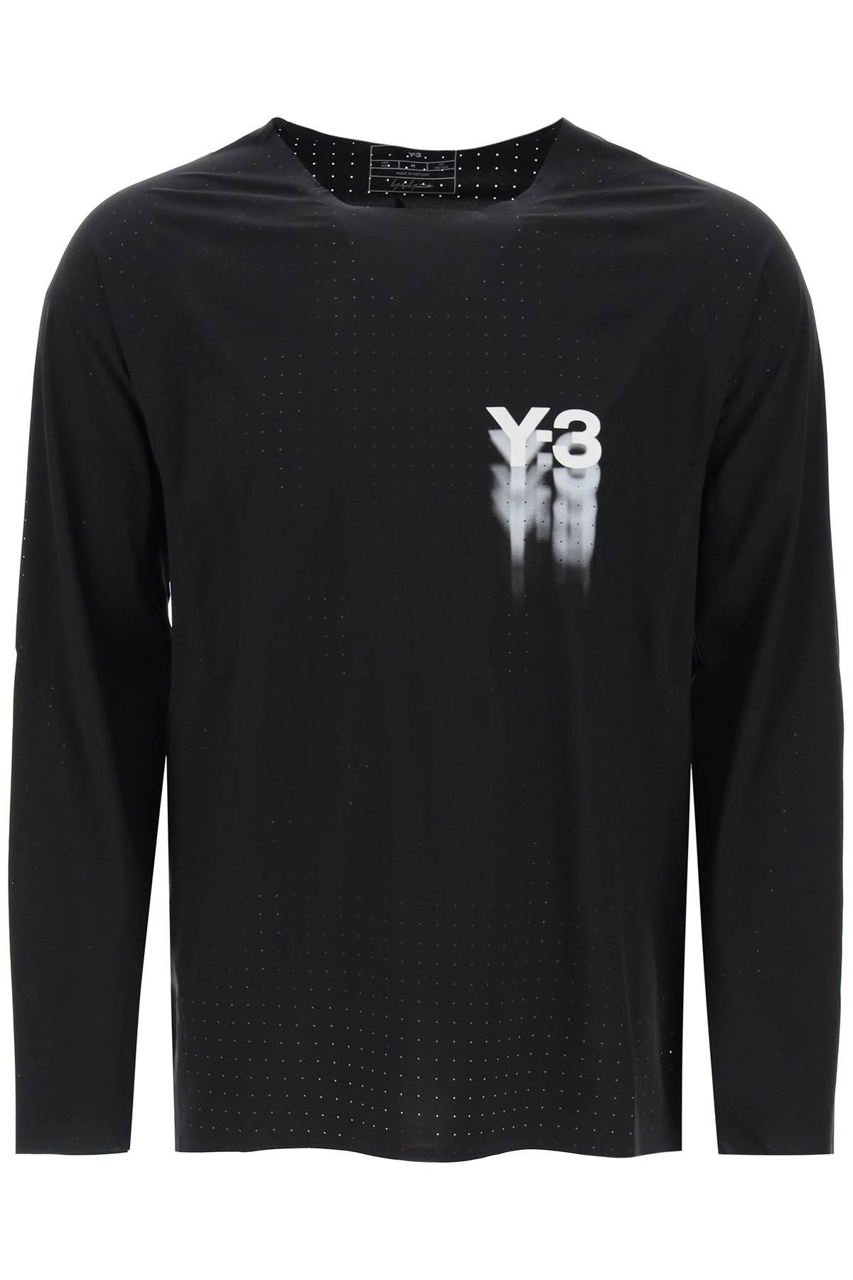 Y-3 Y-3 long-sleeved perforated jersey t