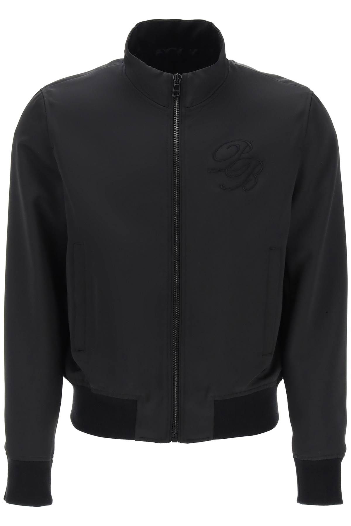 Balmain BALMAIN technical satin bomber jacket with embroidered logo.