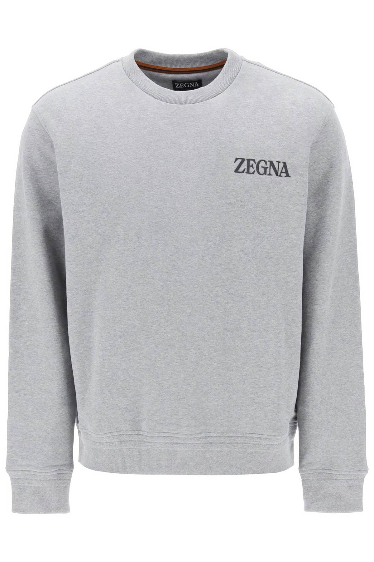 zegna ZEGNA crew-neck sweatshirt with flocked logo