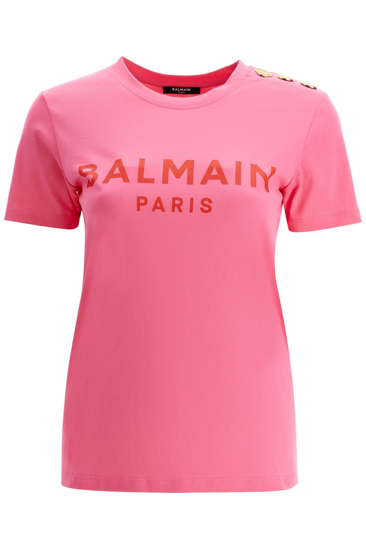 Balmain BALMAIN logo t-shirt with buttons