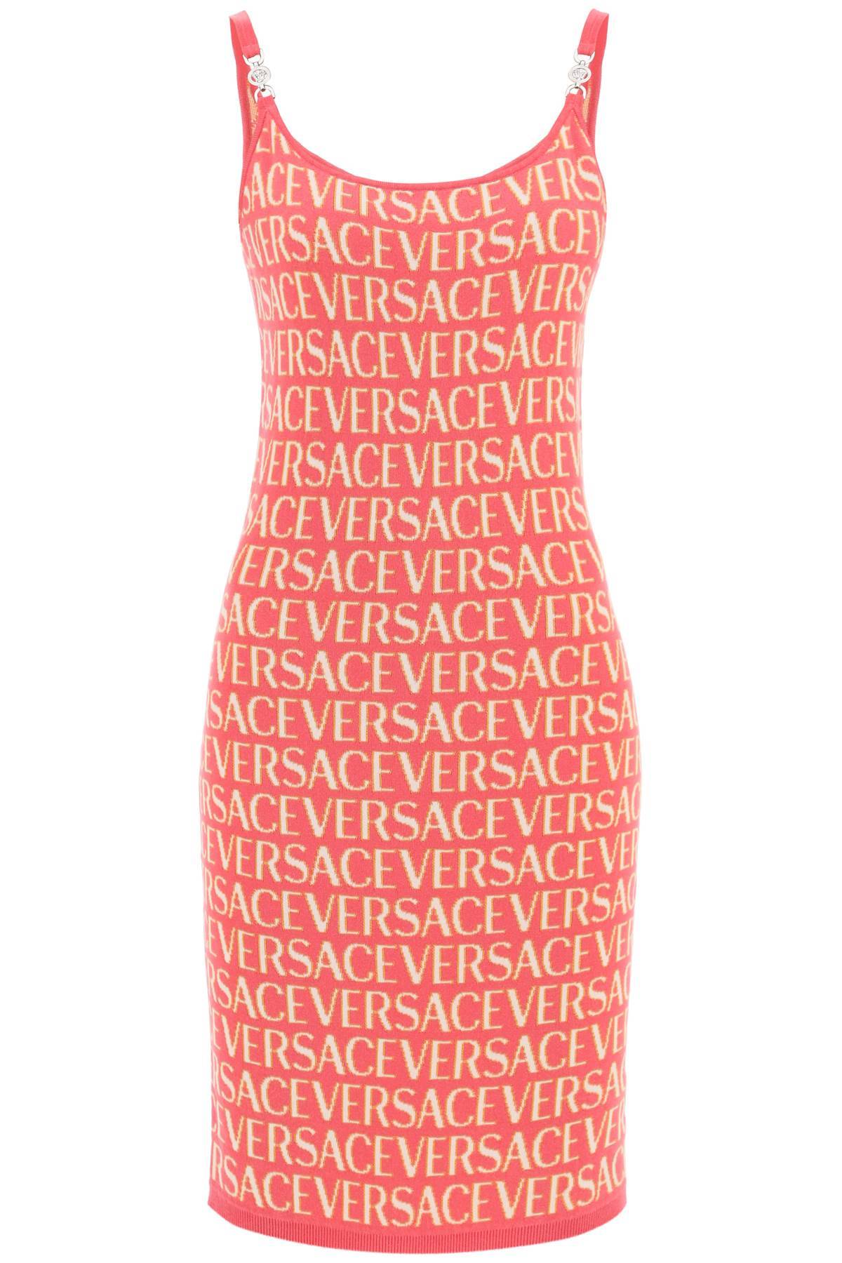 Versace VERSACE monogram knit mini dress