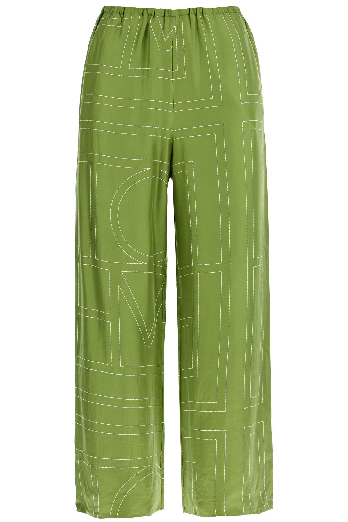 Toteme TOTEME monogram embroidered pajama pants