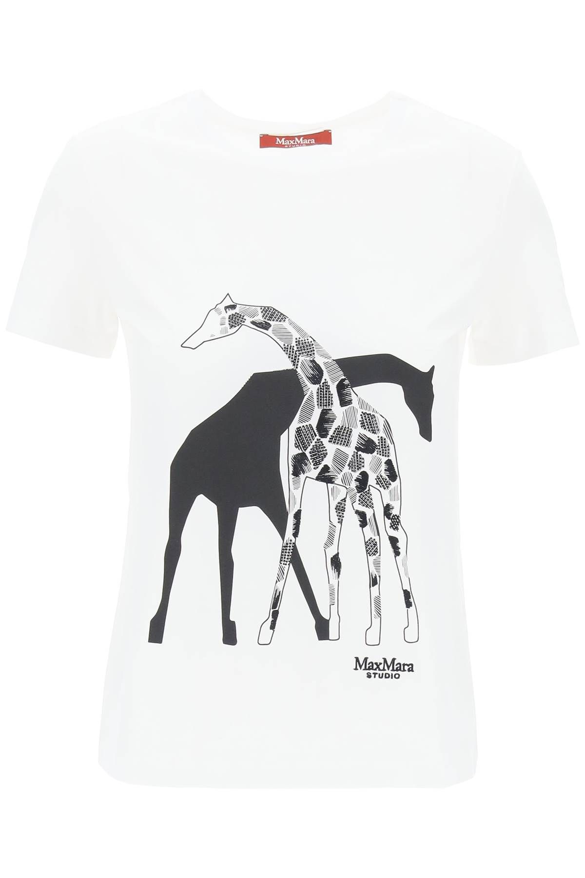 MAX MARA STUDIO MAX MARA STUDIO giraffe print t-shirt