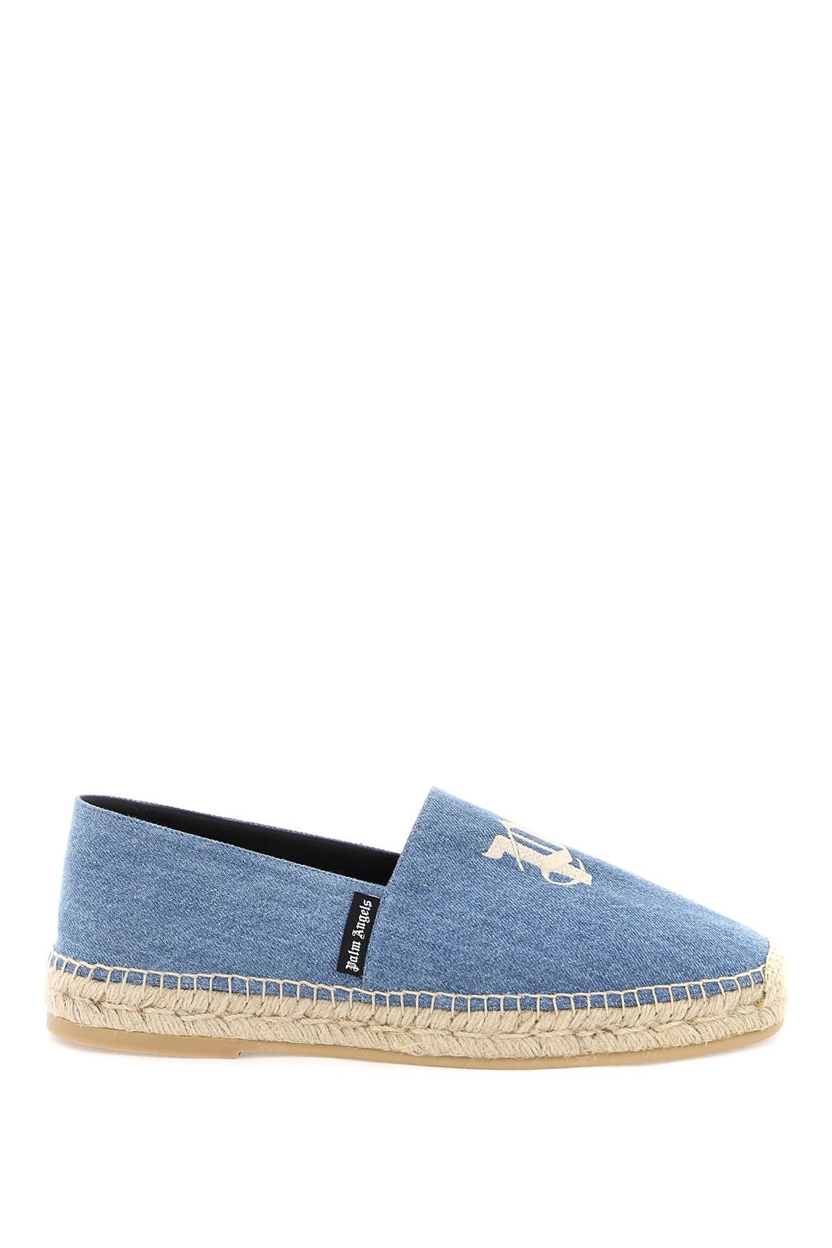 PALM ANGELS PALM ANGELS denim espadrilles with embroidered logo