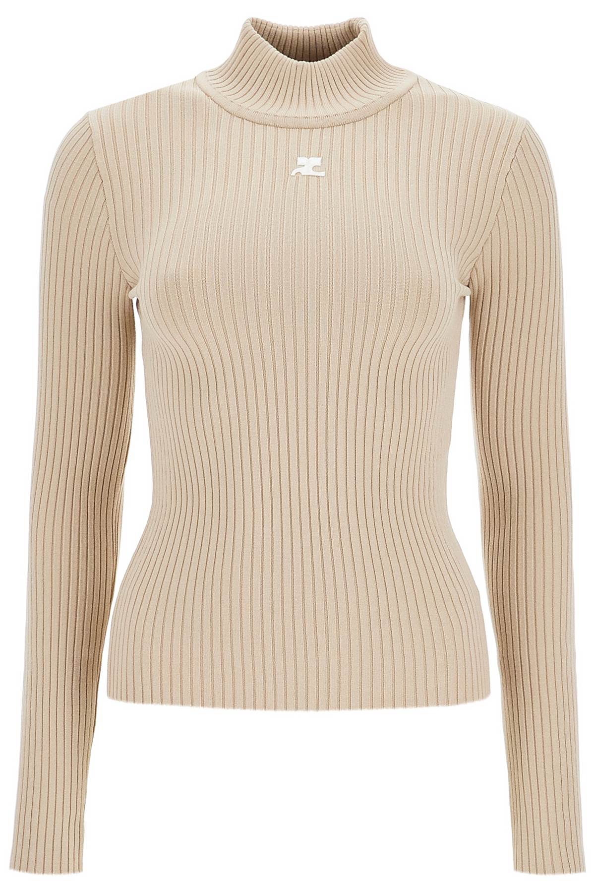 Courrèges COURREGES re-edition ribbed funnel-neck sweater