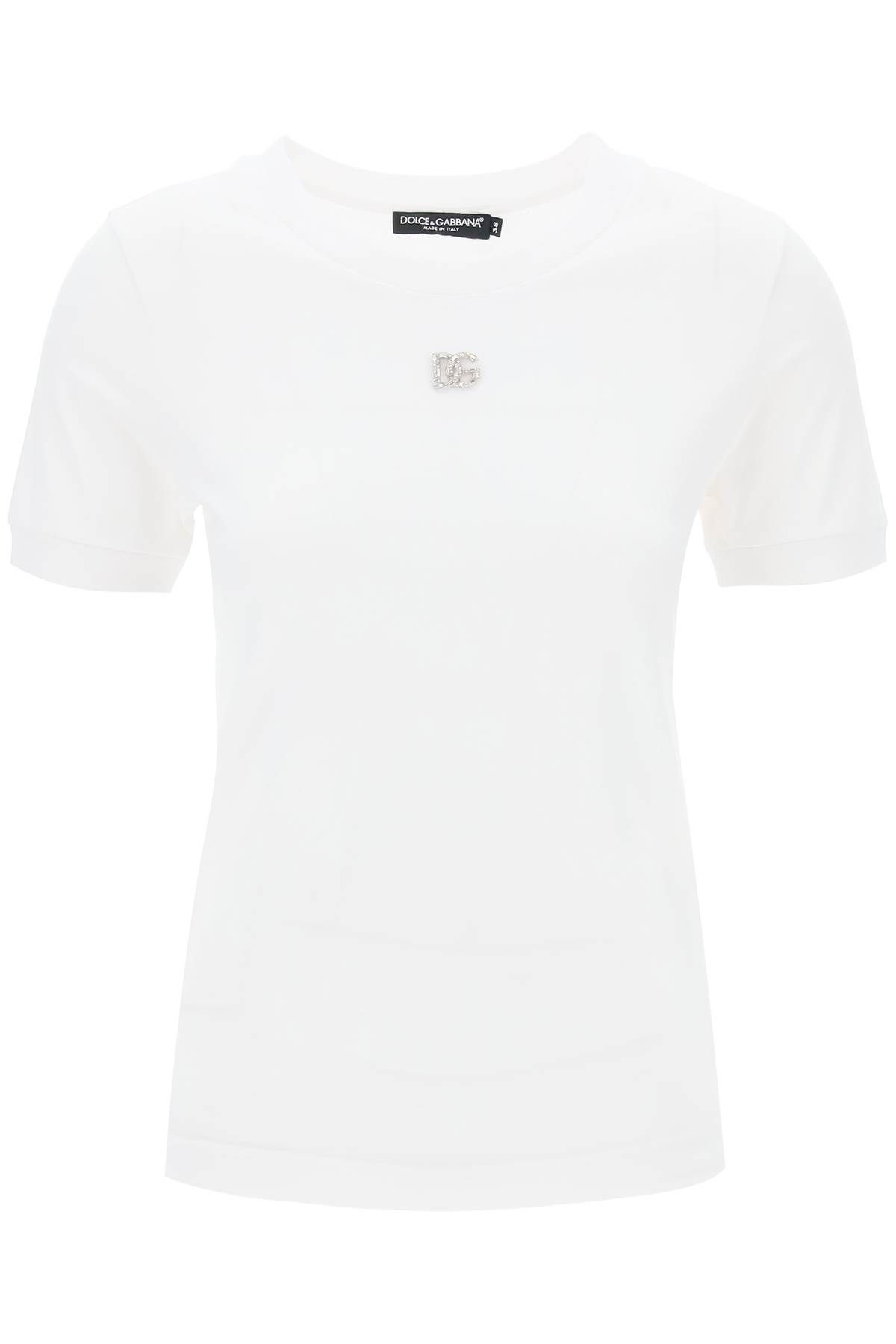 Dolce & Gabbana DOLCE & GABBANA dg crystal logo t-shirt for