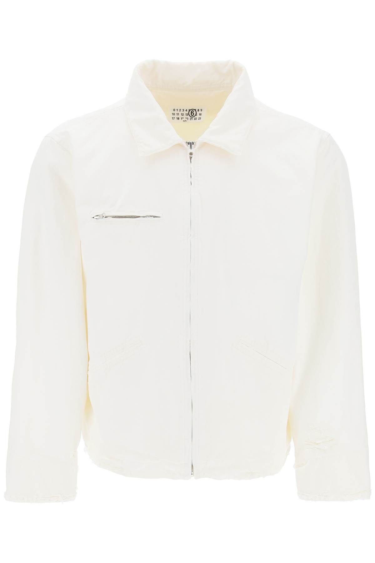 MM6 Maison Margiela MM6 MAISON MARGIELA distressed cotton canvas jacket