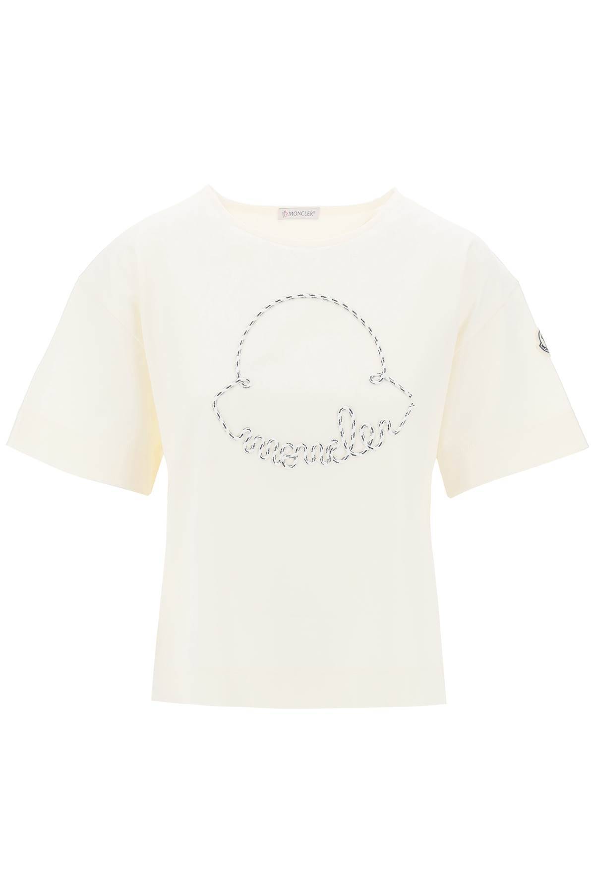Moncler MONCLER t-shirt with nautical rope logo design