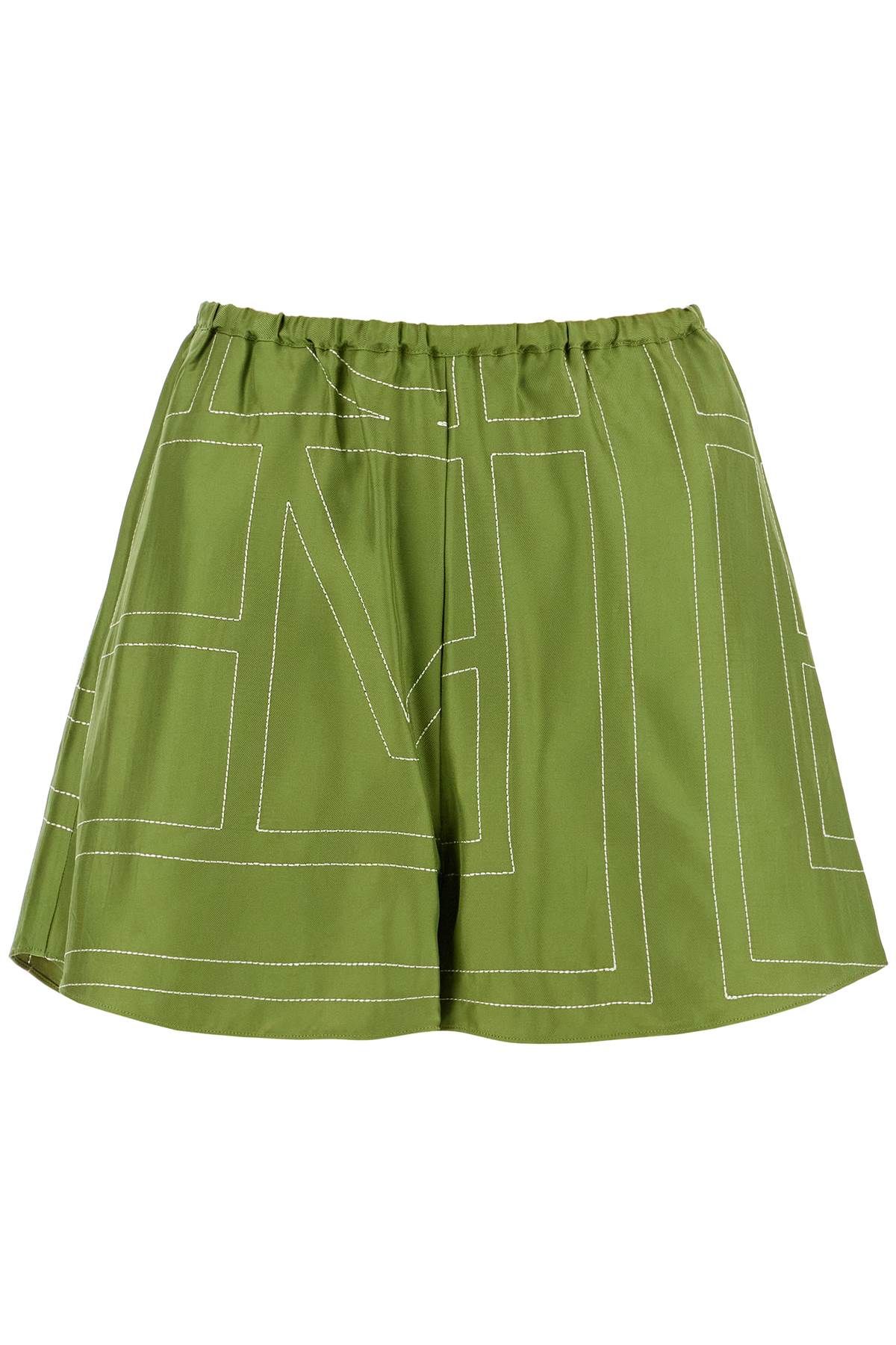 Toteme TOTEME monogram silk pajama shorts