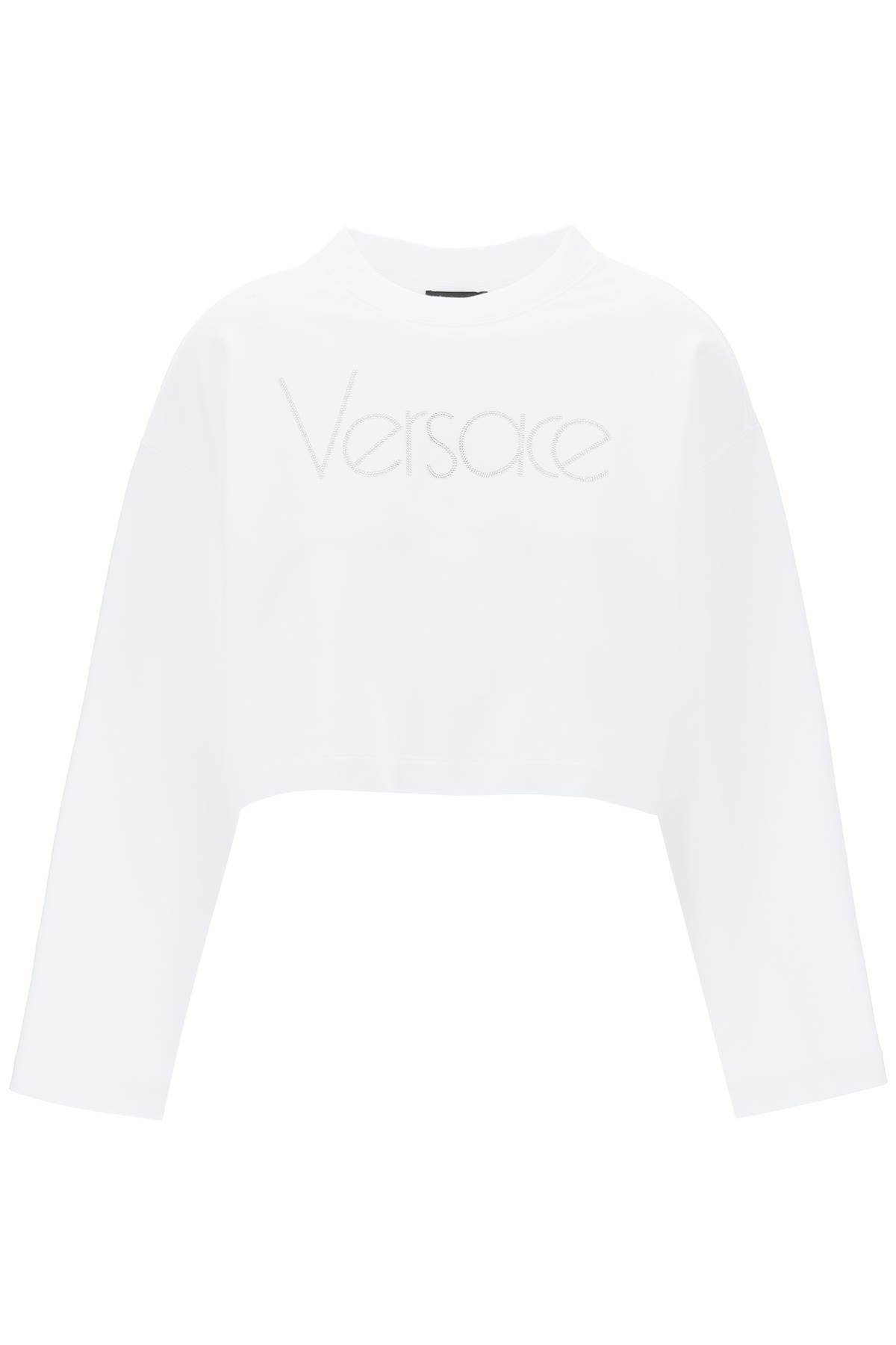 Versace VERSACE "cropped sweatshirt with rhinestone