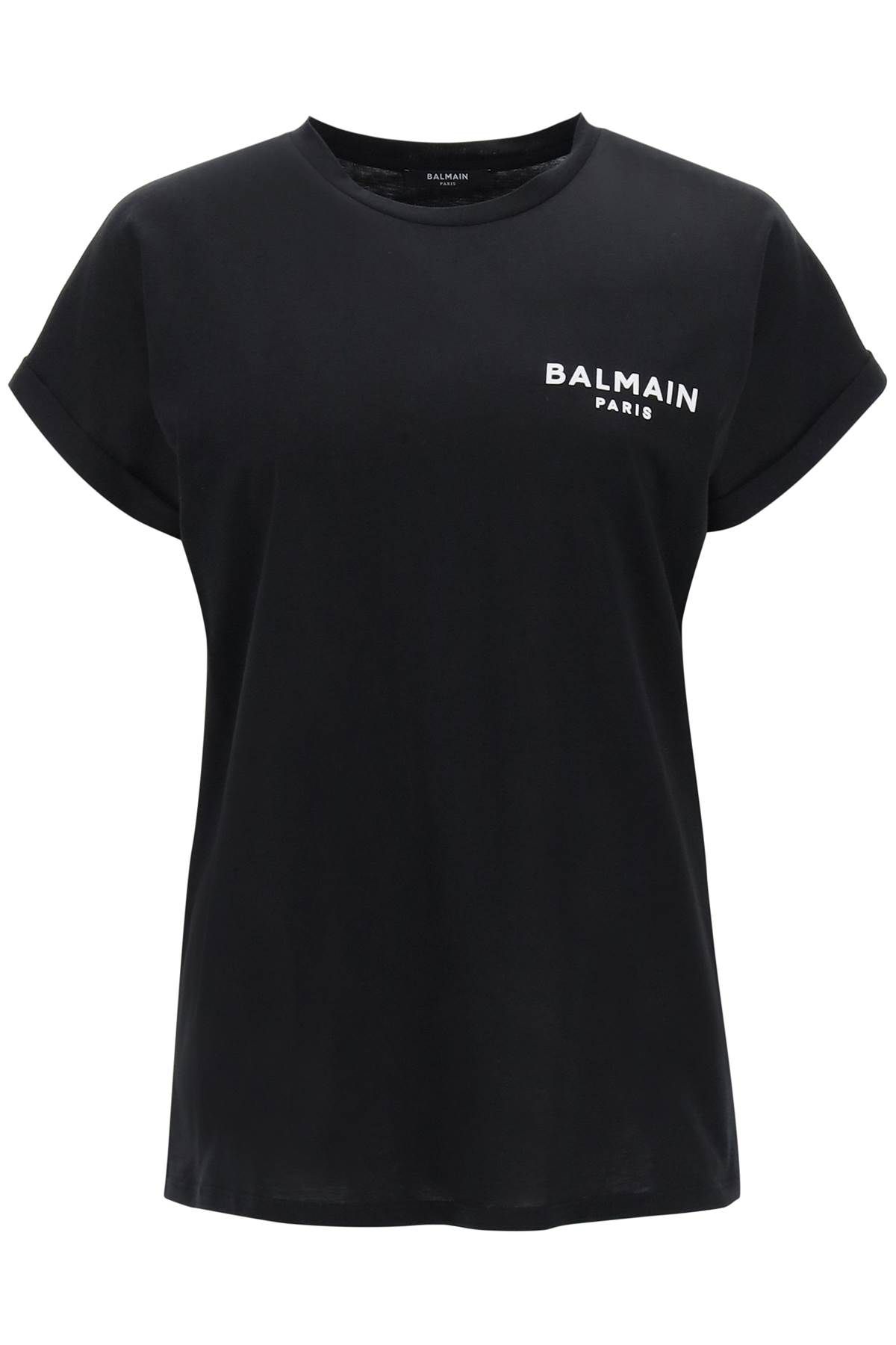 Balmain BALMAIN flocked logo t-shirt