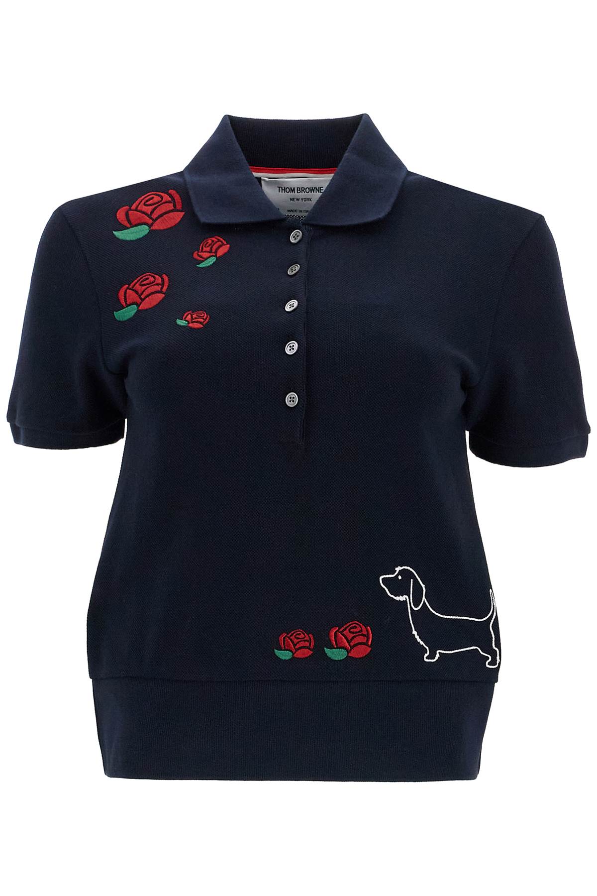 Thom Browne THOM BROWNE embroidered piquã polo