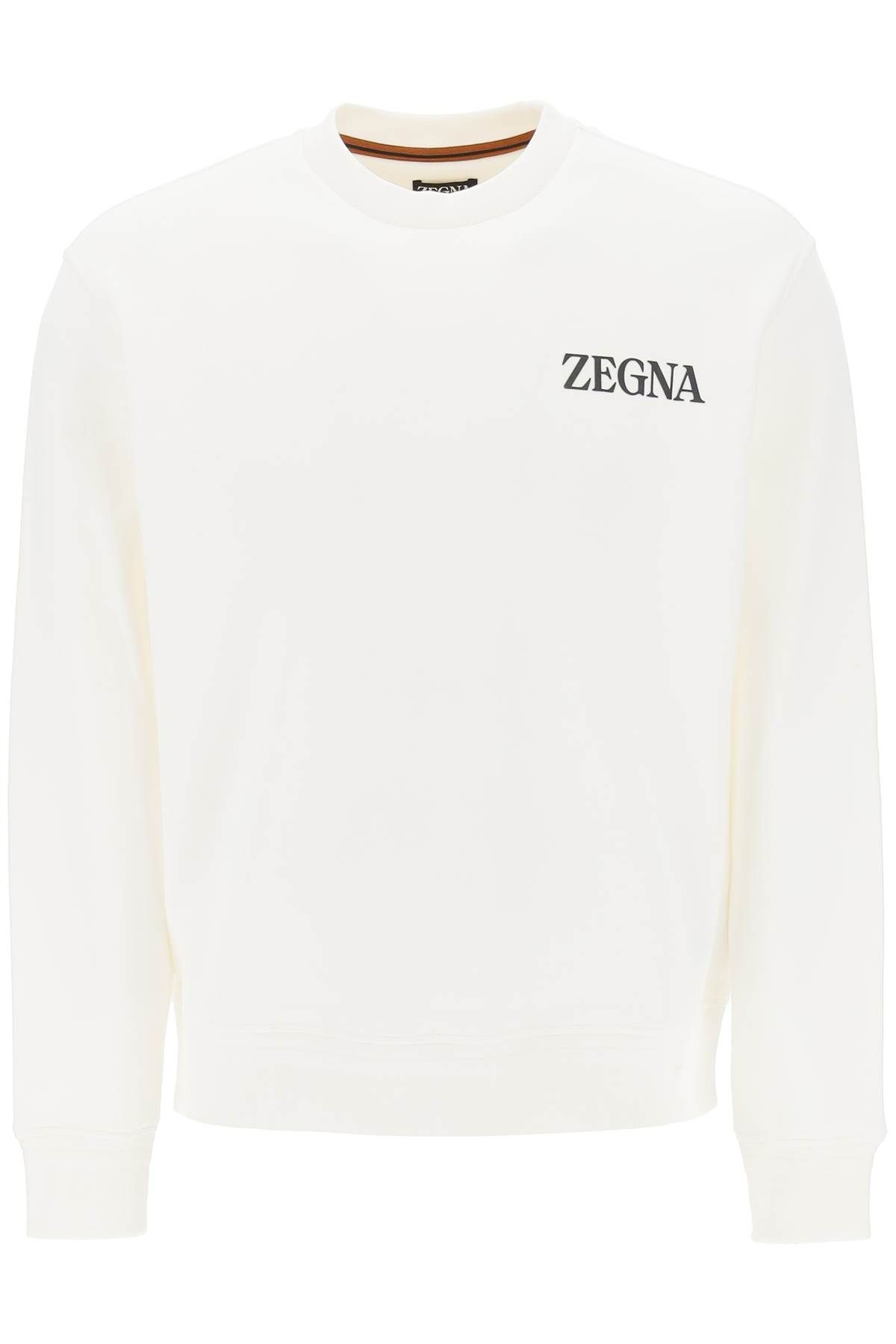 zegna ZEGNA crew-neck sweatshirt with flocked logo