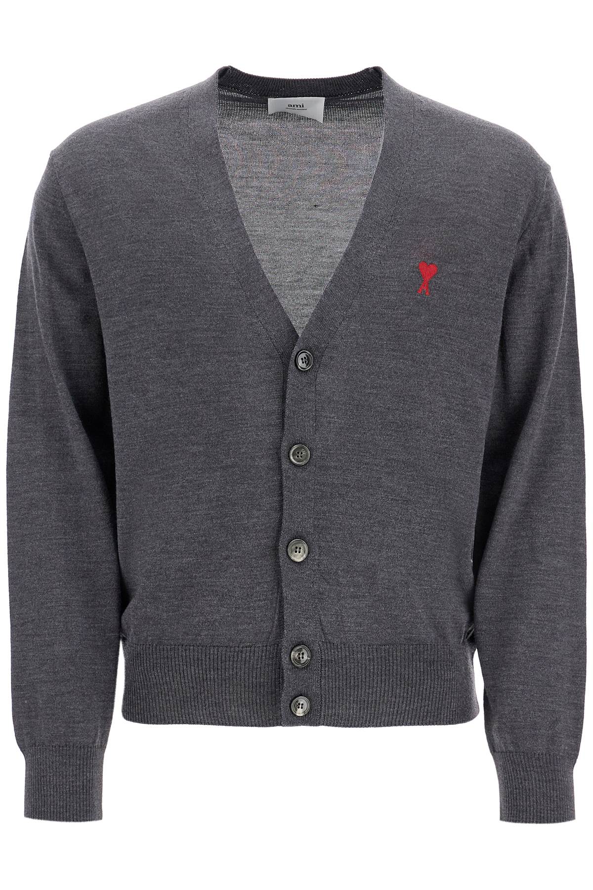  AMI ALEXANDRE MATIUSSI extrafine merino wool cardigan