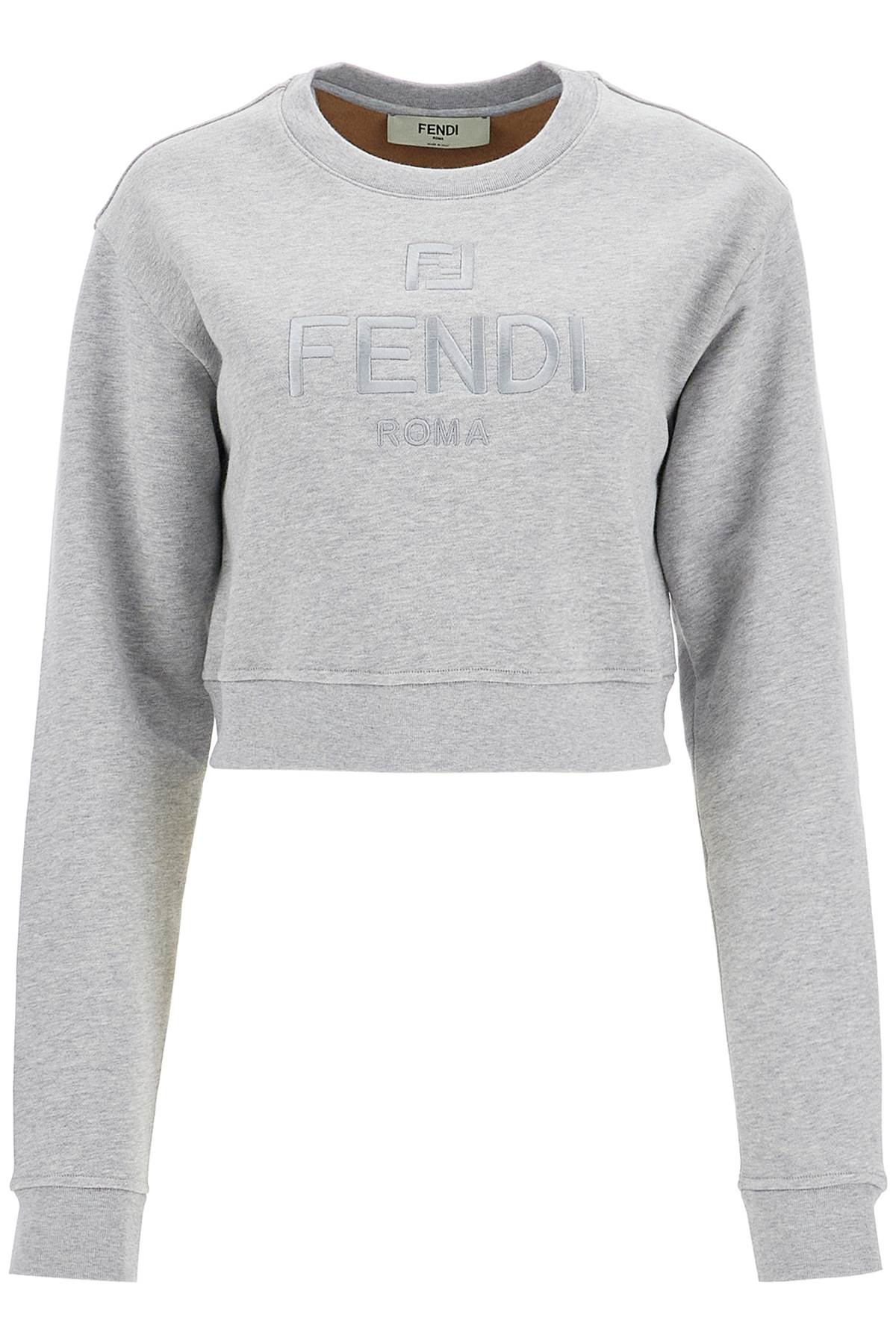 FENDI FENDI 'cropped sweatshirt with embroidered logo