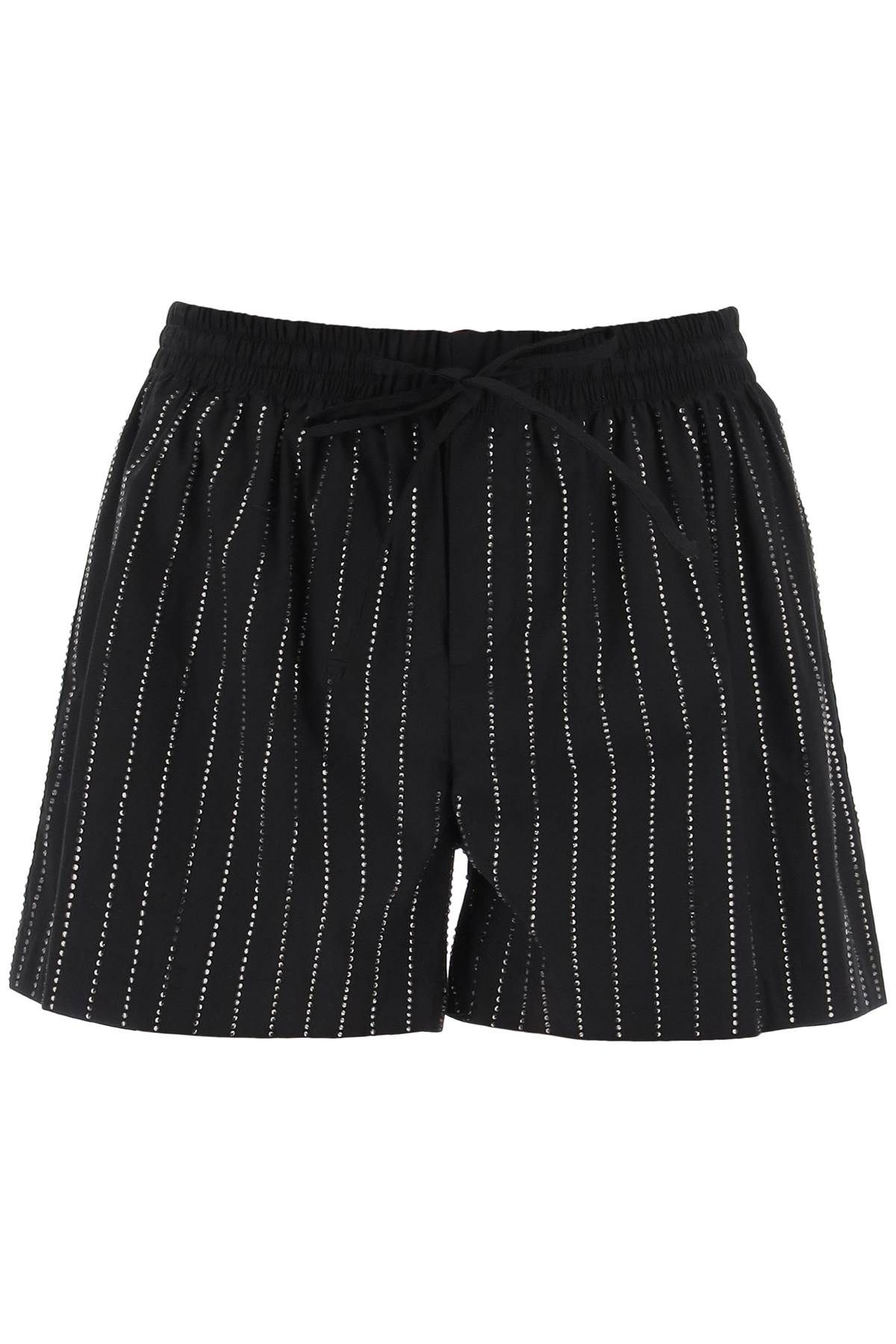 GIUSEPPE DI MORABITO GIUSEPPE DI MORABITO poplin shorts with rhinestones