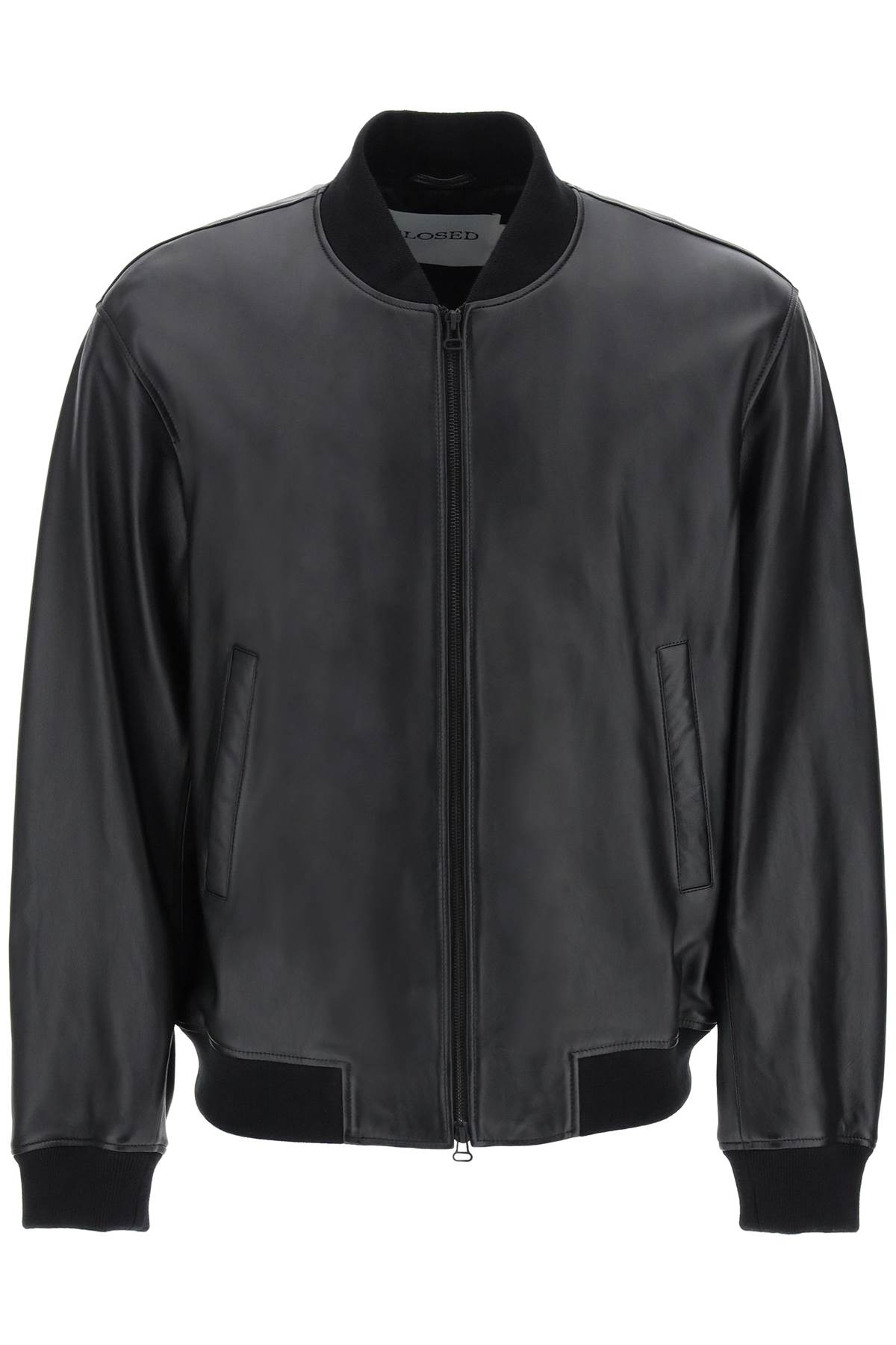 CLOSED CLOSED leather bomber jacket