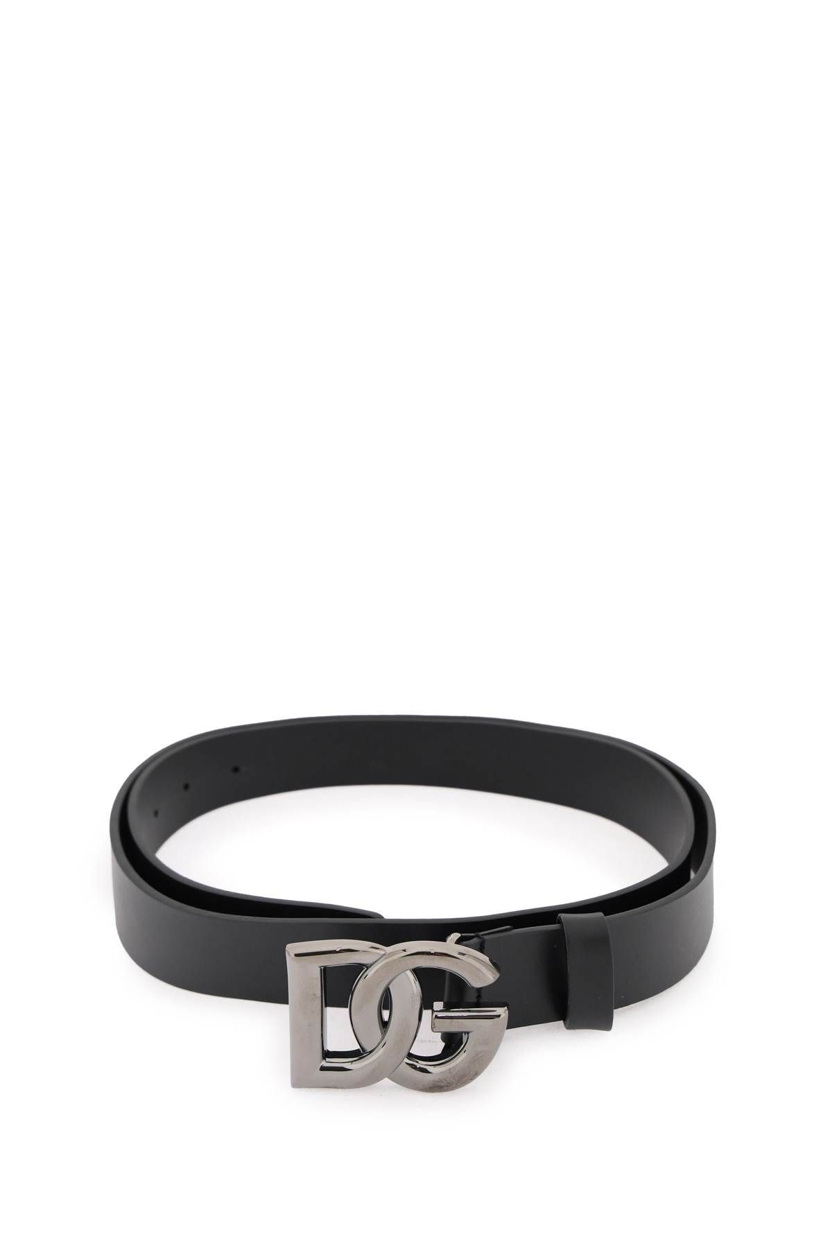 Dolce & Gabbana DOLCE & GABBANA lux leather belt with crossed dg logo