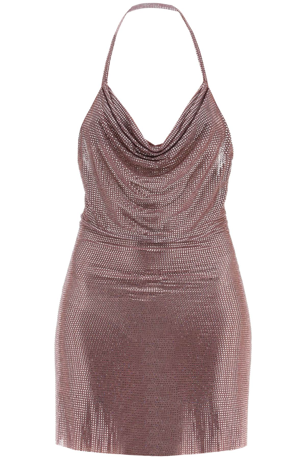 GIUSEPPE DI MORABITO GIUSEPPE DI MORABITO rhinestone mesh mini dress