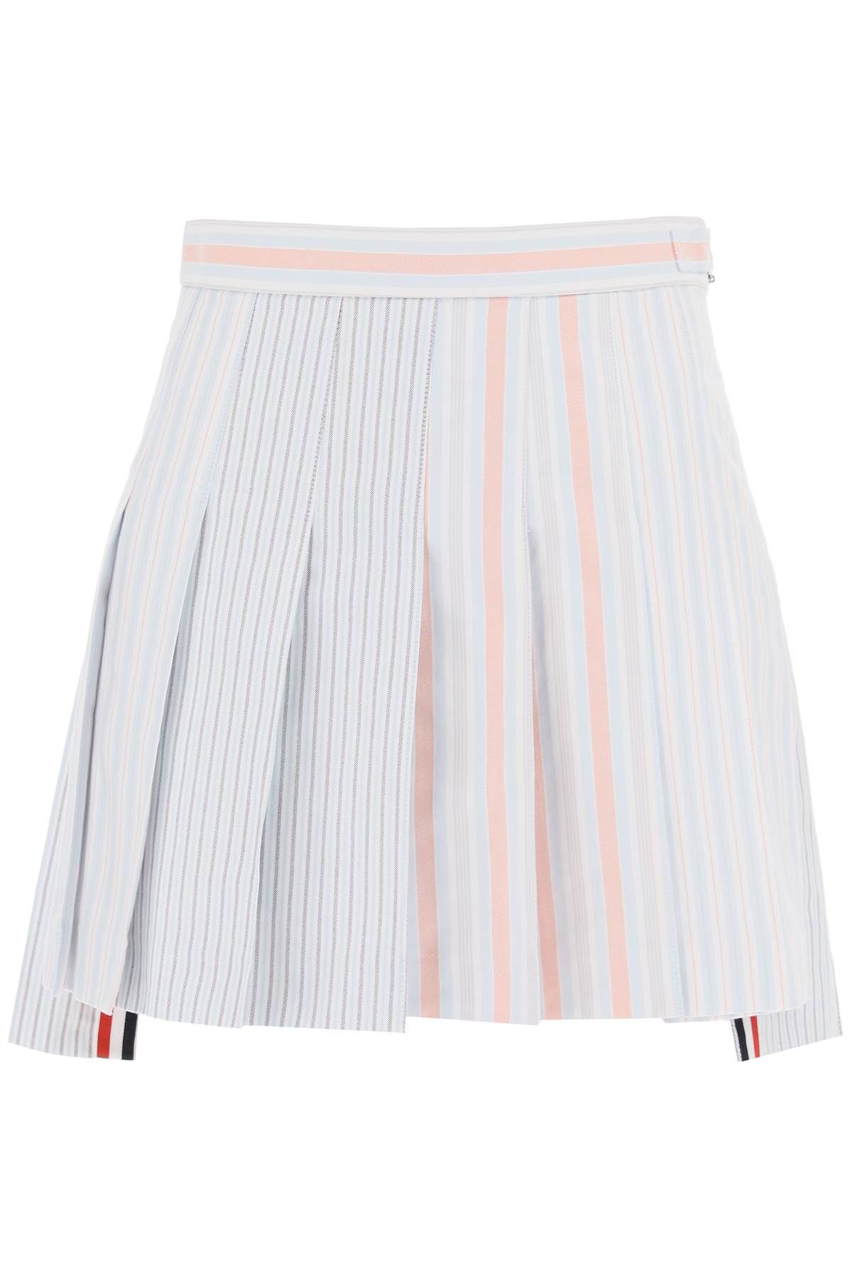 Thom Browne THOM BROWNE funmix striped oxford mini skirt