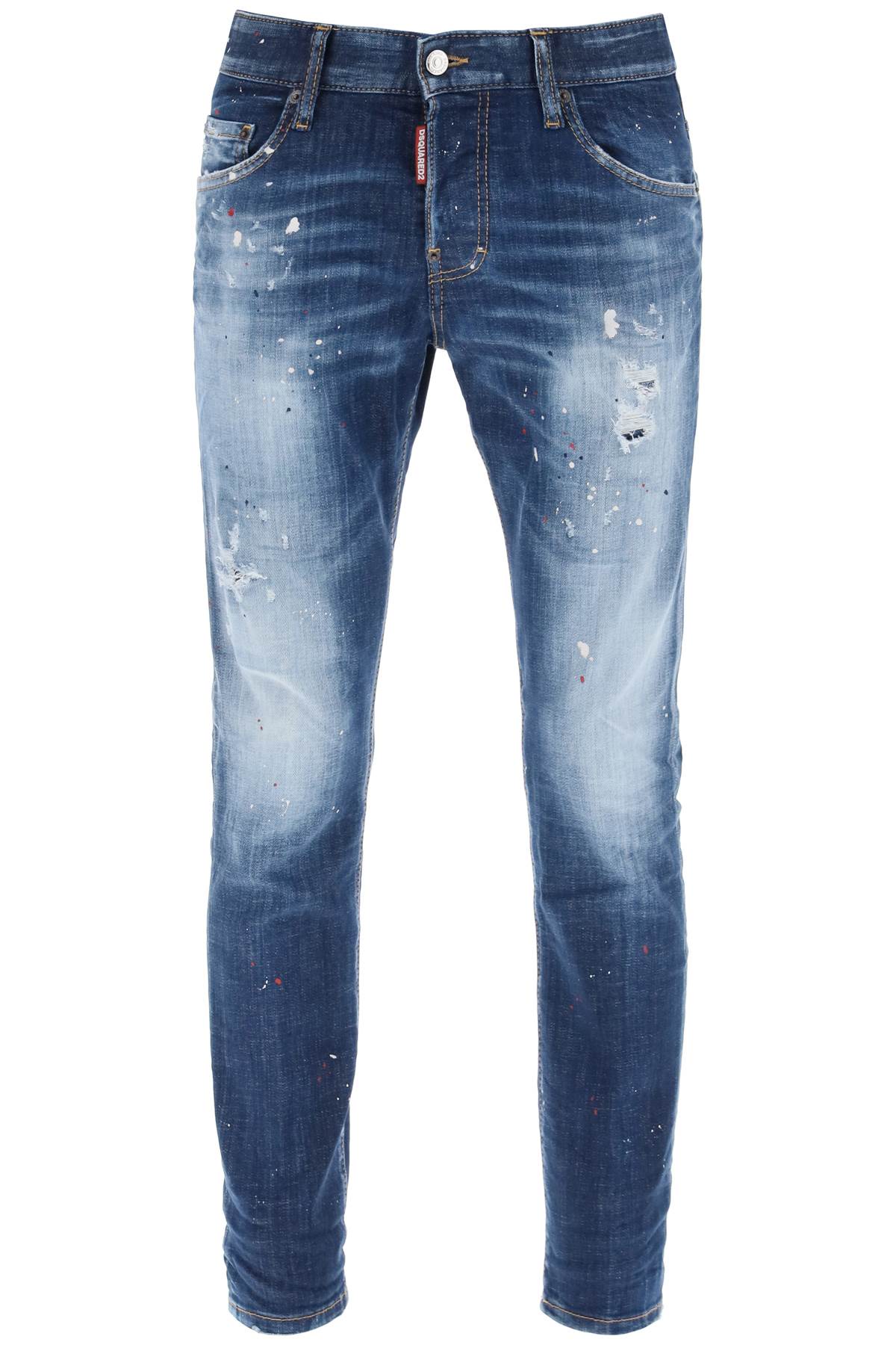 Dsquared2 DSQUARED2 medium red spots wash skater jeans