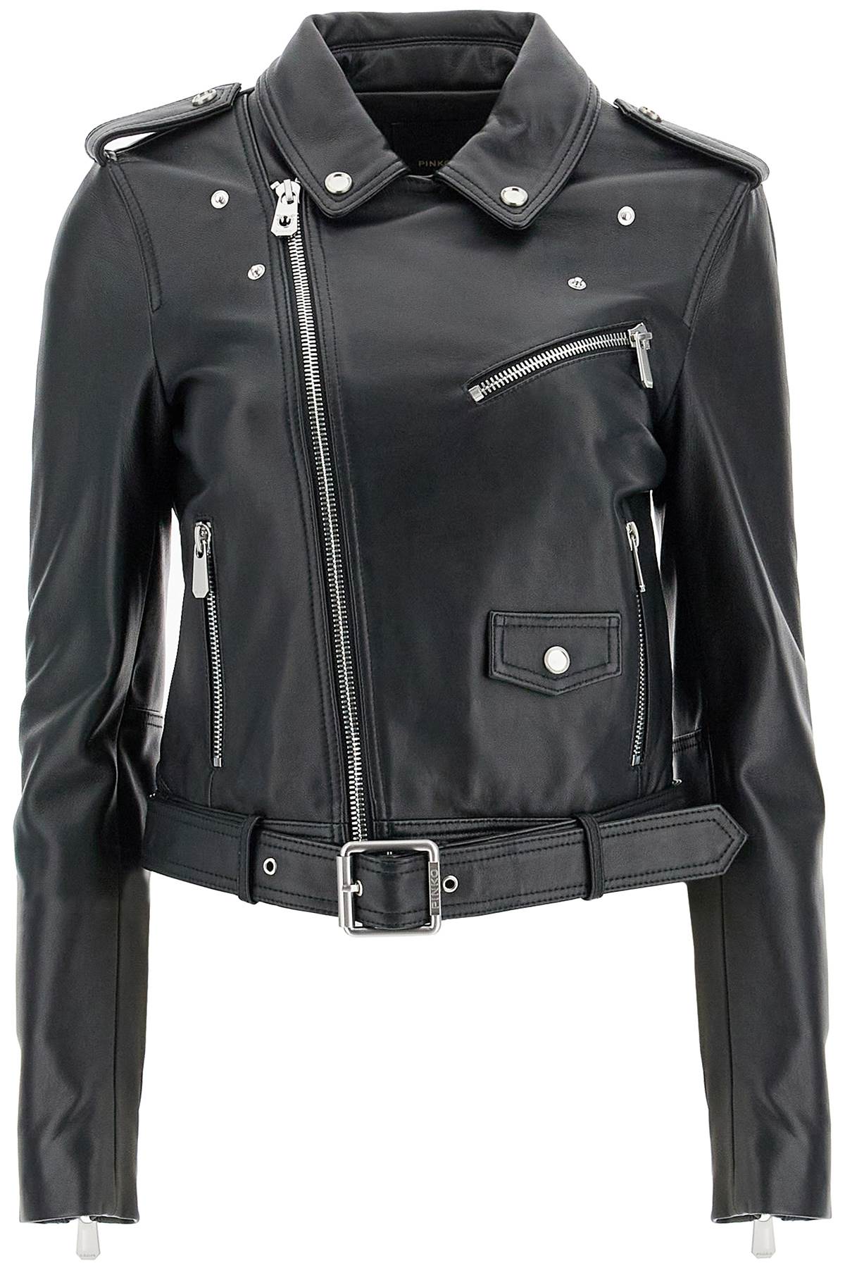 Pinko PINKO nappa leather biker jacket