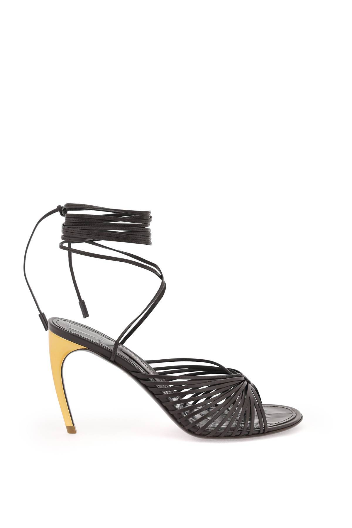 Ferragamo FERRAGAMO curved heel sandals with elevated
