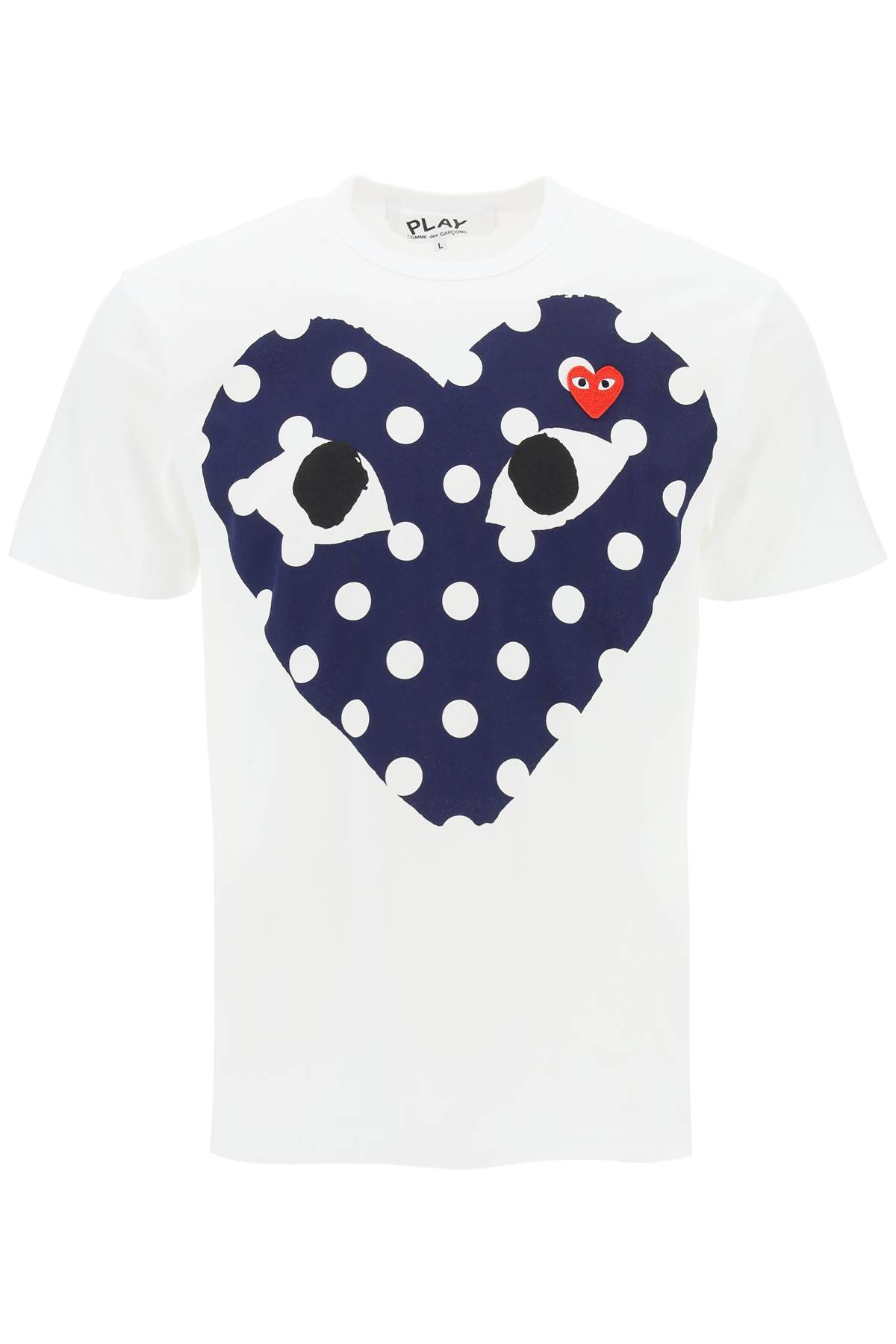 Comme Des Garçons Play COMME DES GARCONS PLAY polka dot heart t-shirt