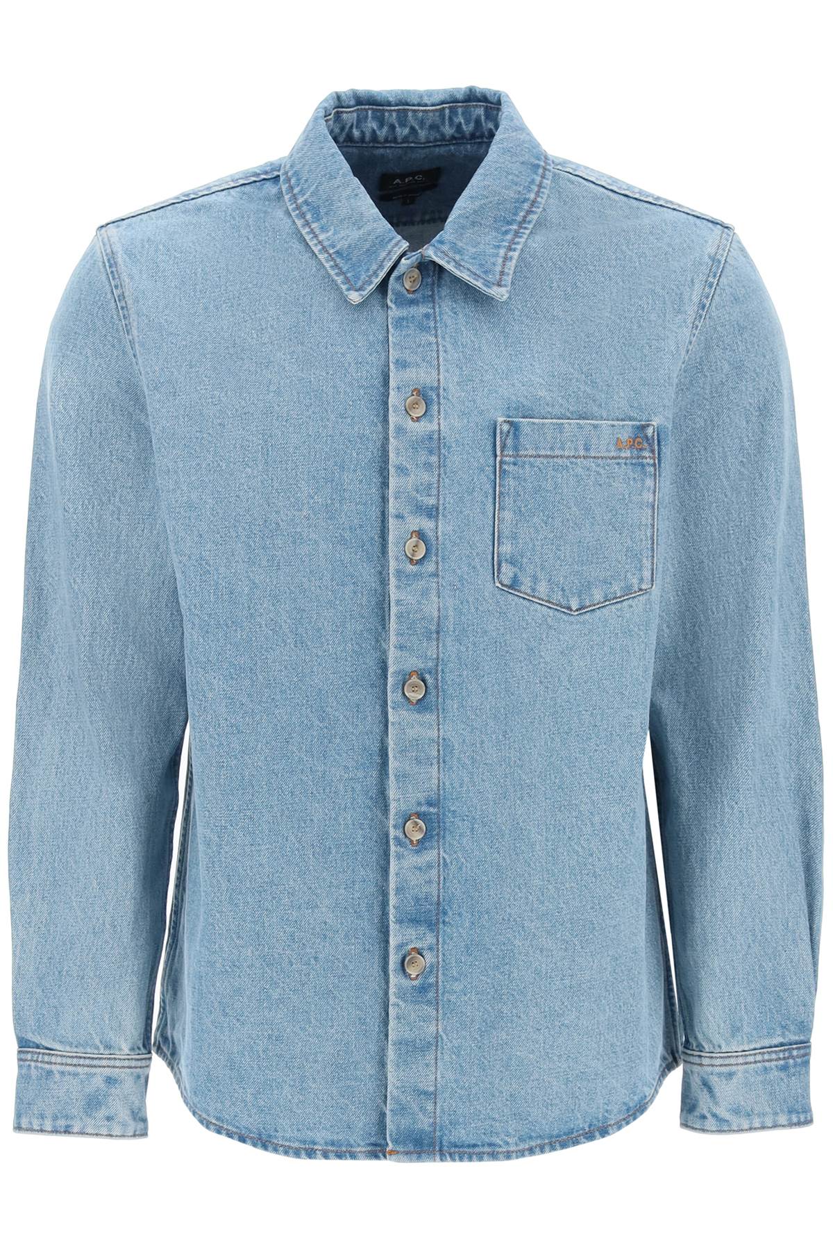 A.P.C. A. P.C. vittorio brodée poitrine denim overshirt