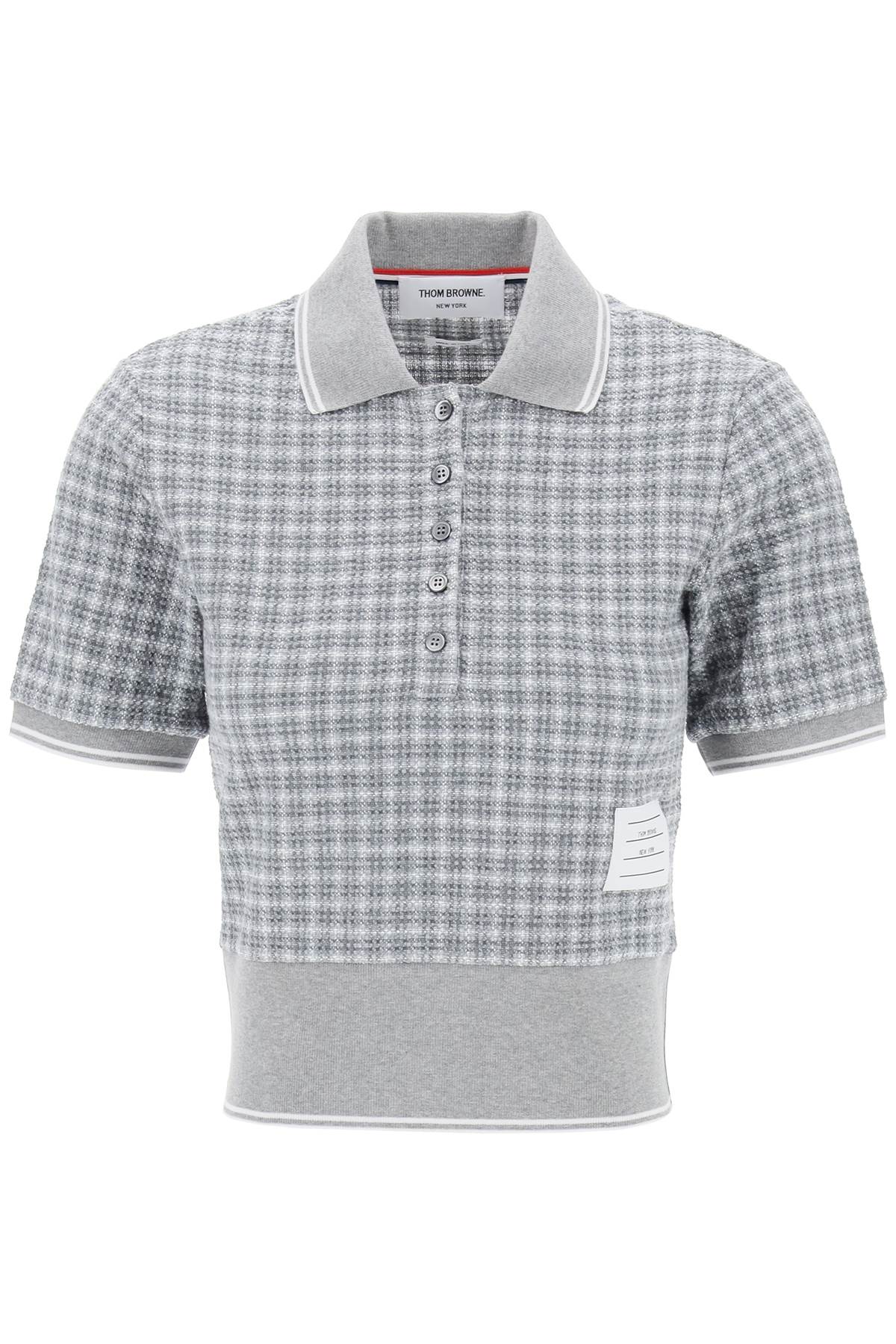 Thom Browne THOM BROWNE check tweed polo shirt