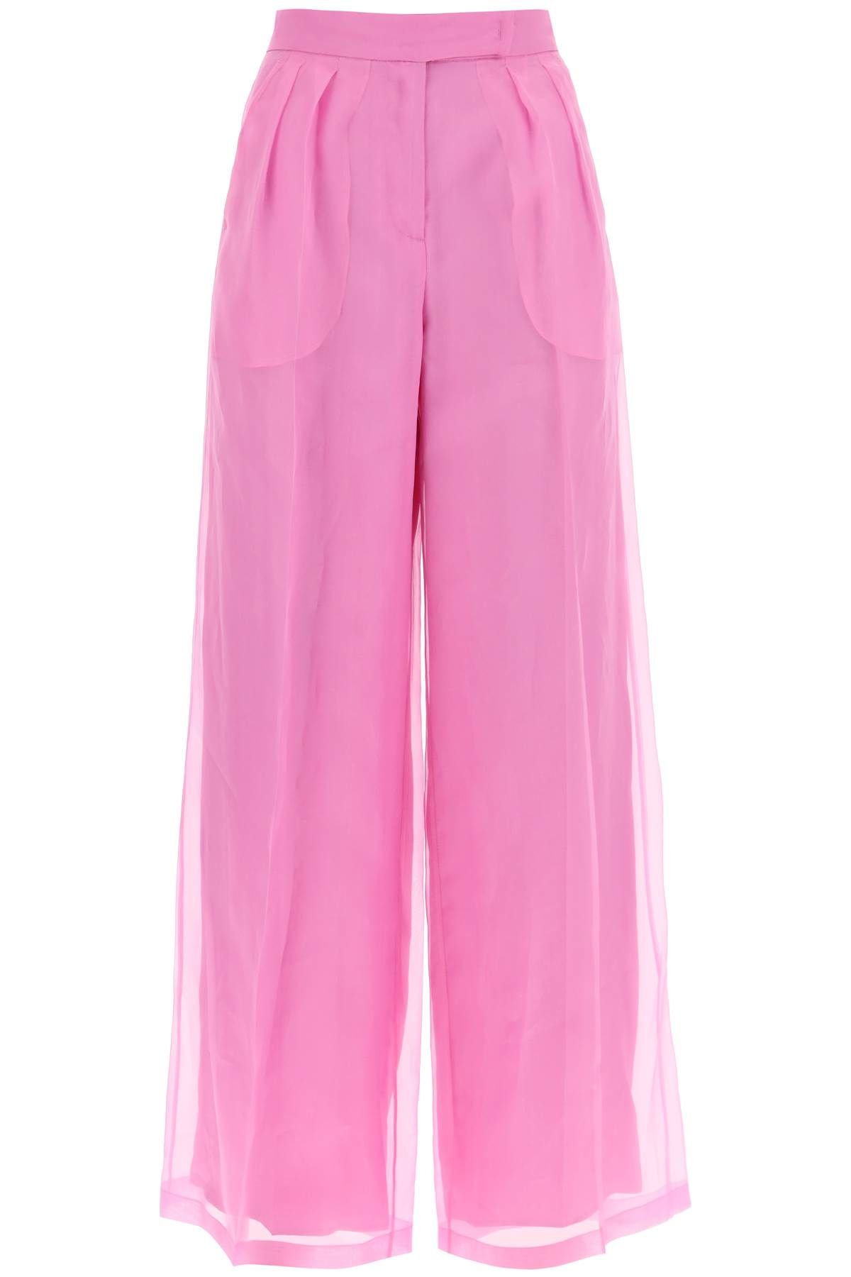 Max Mara MAX MARA silk organza tailored pants in nine