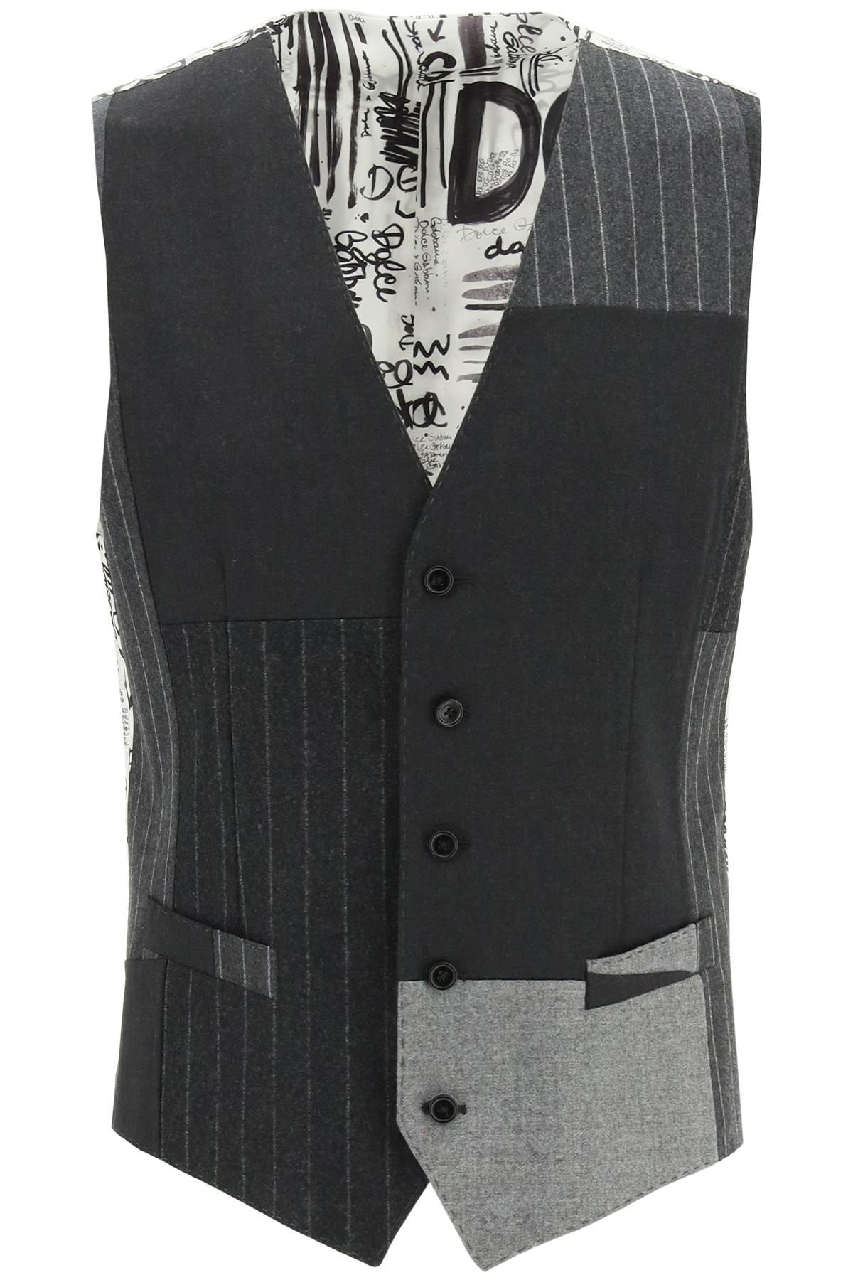 Dolce & Gabbana DOLCE & GABBANA patchwork wool and cashmere vest