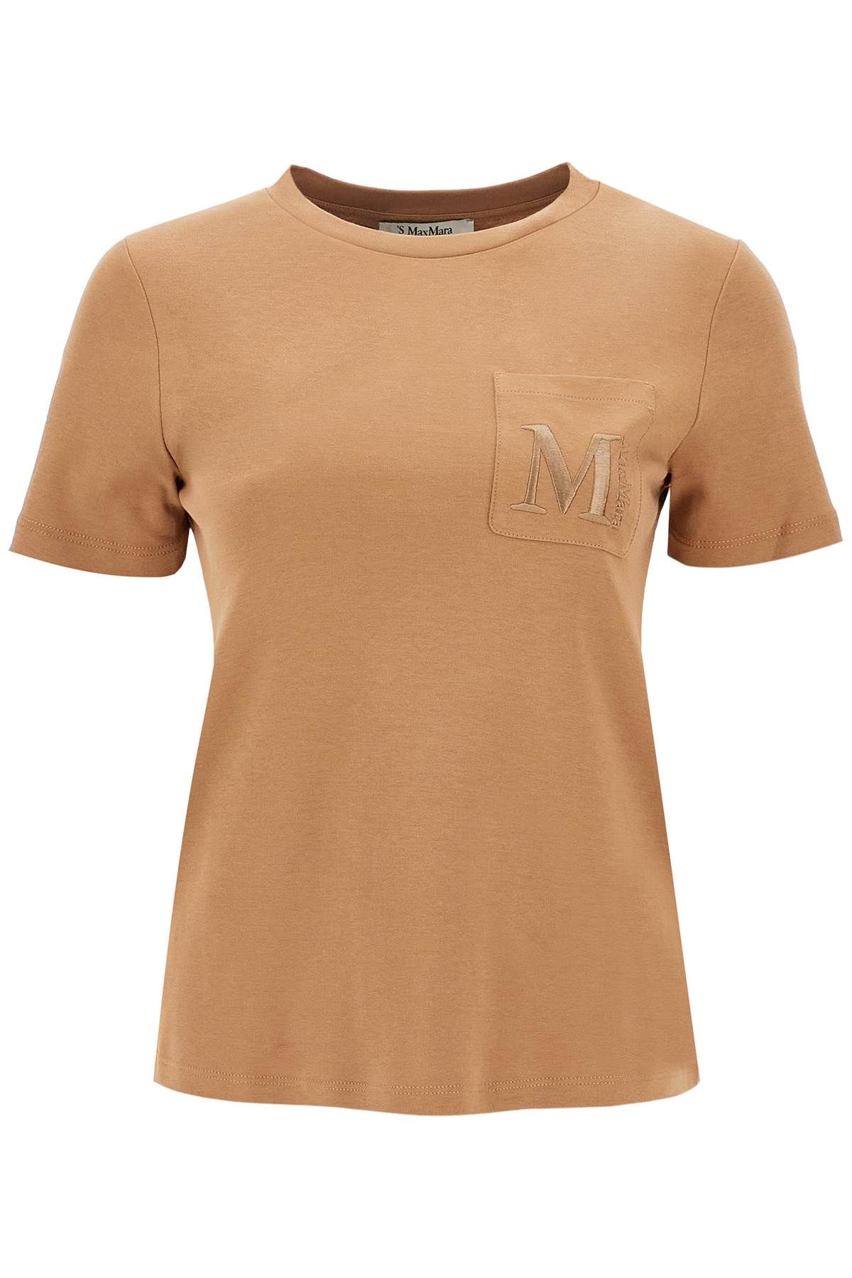  'S MAX MARA 'madera' embroidered pocket t-shirt