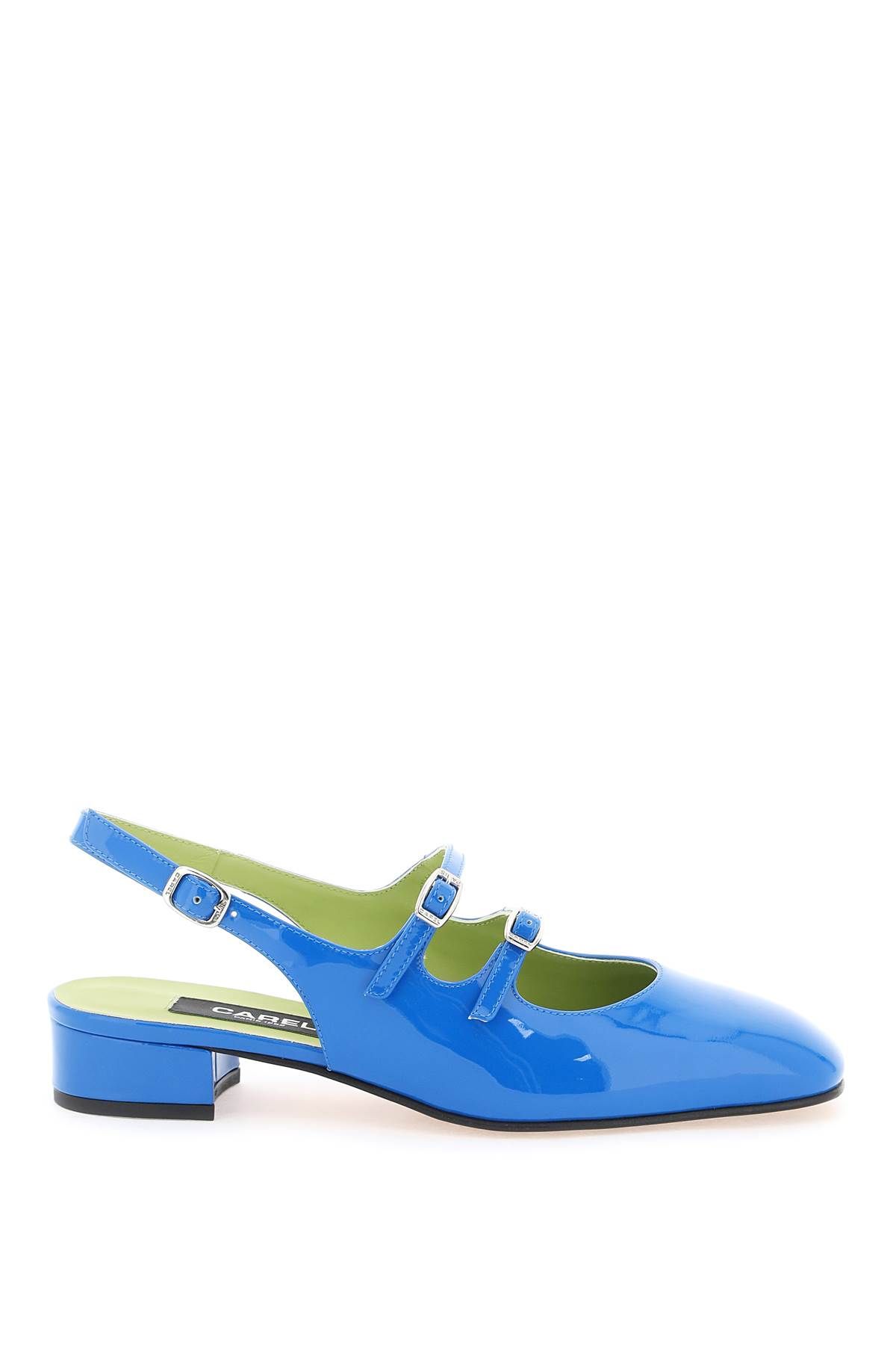  CAREL patent leather pêche slingback mary jane