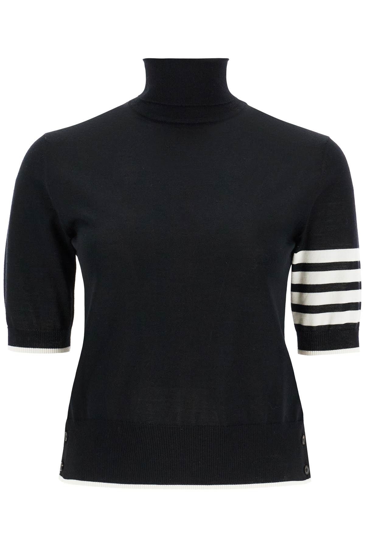 Thom Browne THOM BROWNE short-sleeved wool stretch sweater with a