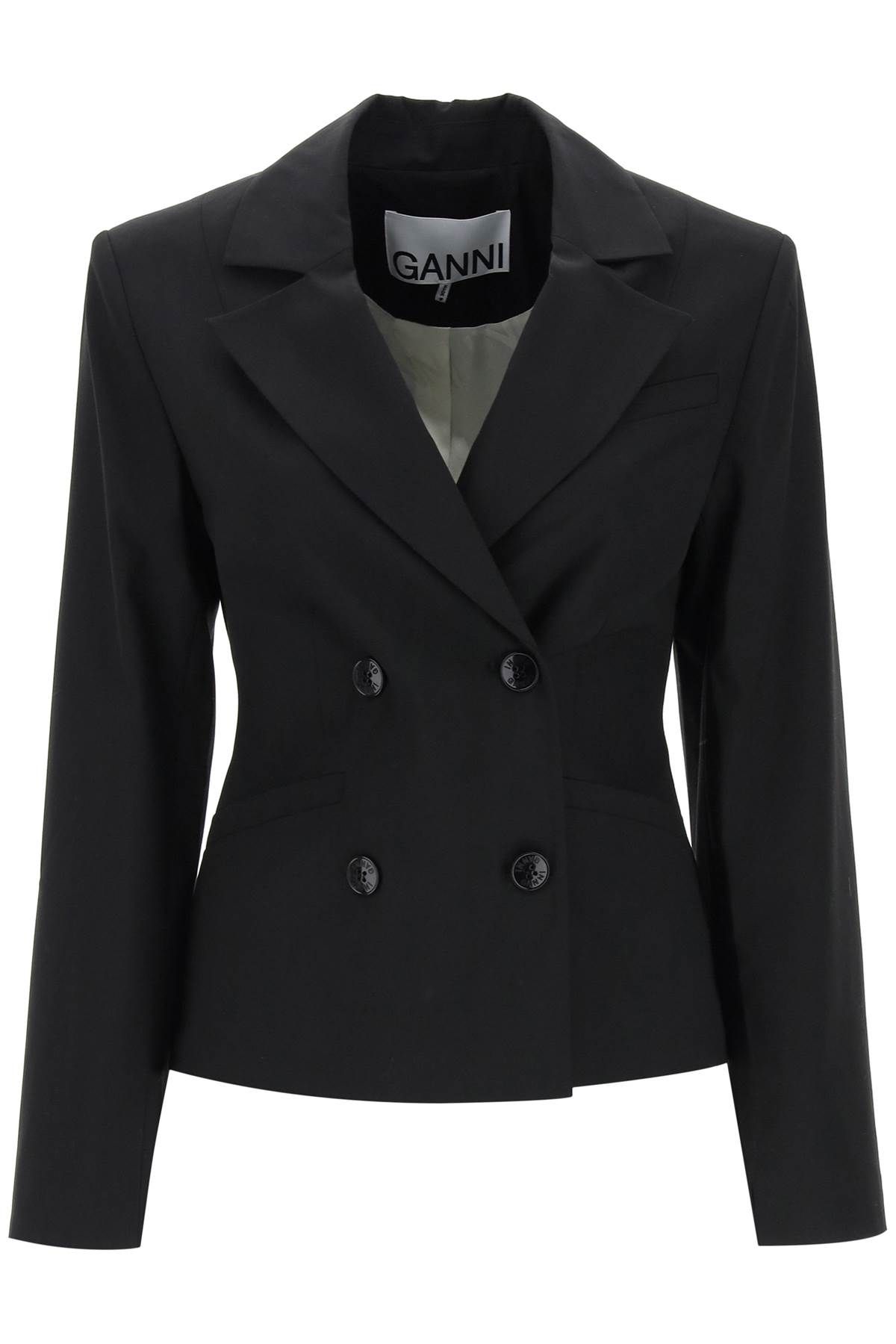 Ganni GANNI shaped double-breasted jacket