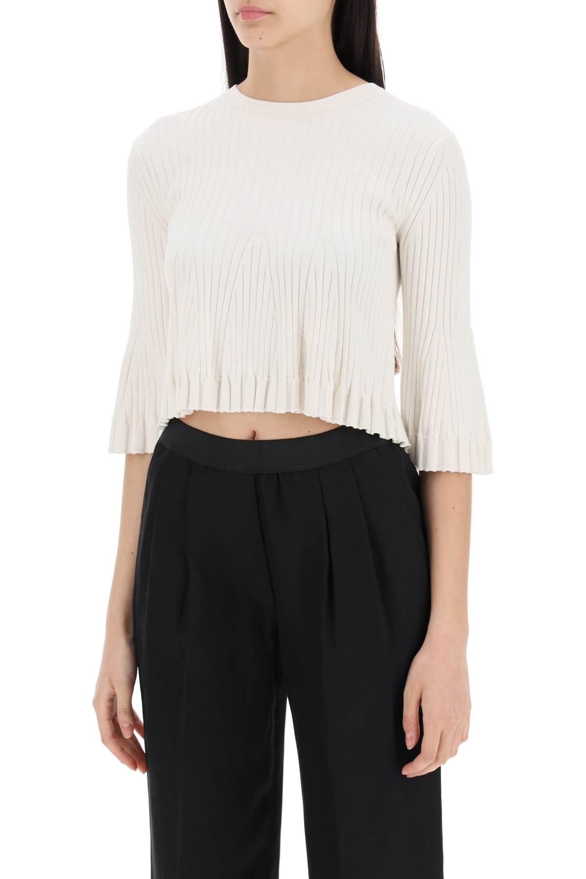 LOULOU STUDIO LOULOU STUDIO Silk and cotton knit Ammi crop top in
